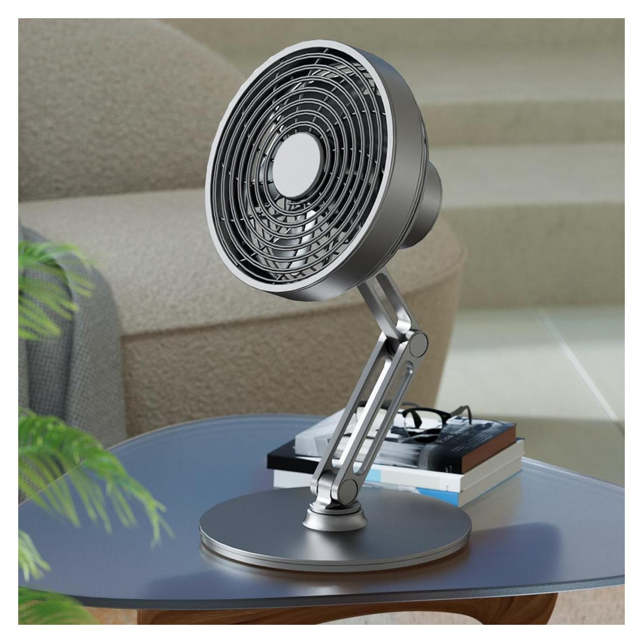 Ventilador de Mesa Portátil AMZAIZO H1-FS-5E Inoxidable 3 Niveles