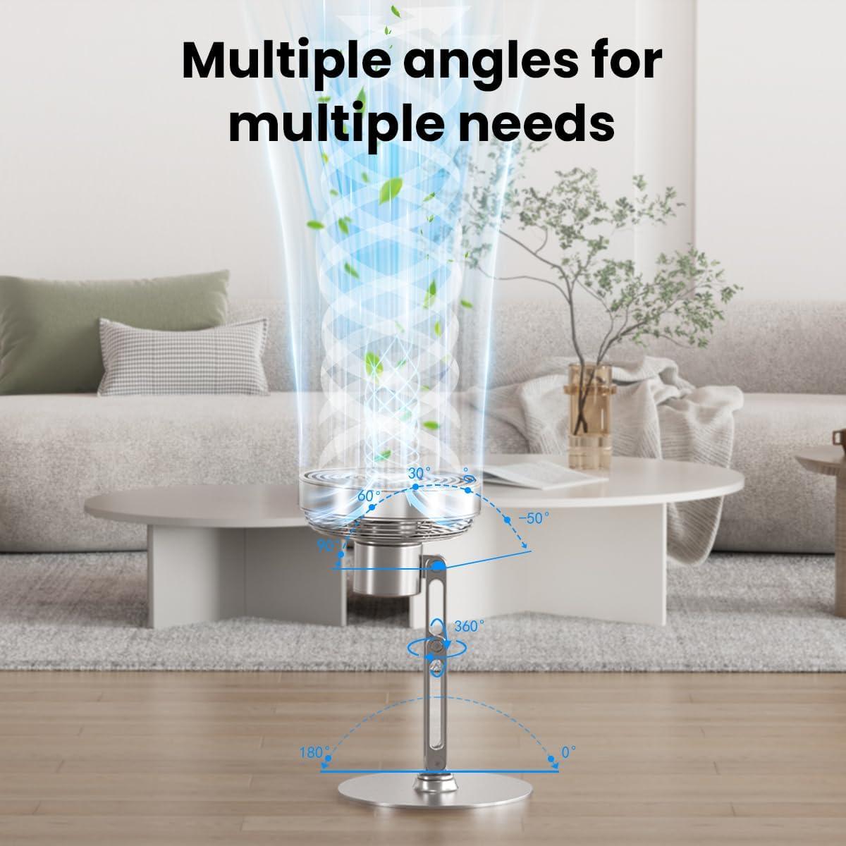 Ventilador de Mesa Portátil AMZAIZO H1-FS-5E Inoxidable 3 Niveles