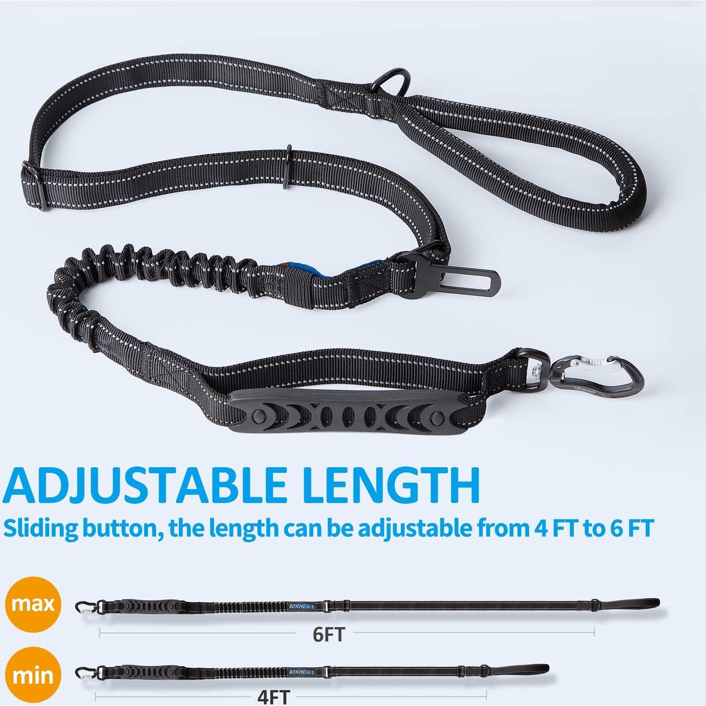 Correa Multifuncional IOKHEIRA para Perros Grandes y Medianos Ajustable 1.22-1.83m