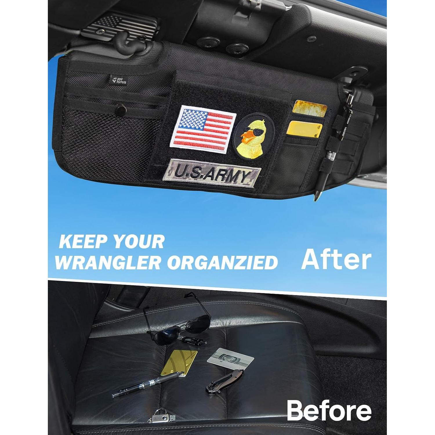 Organizador de Visera JOYTUTUS para Wrangler JL & JT 2018-2025