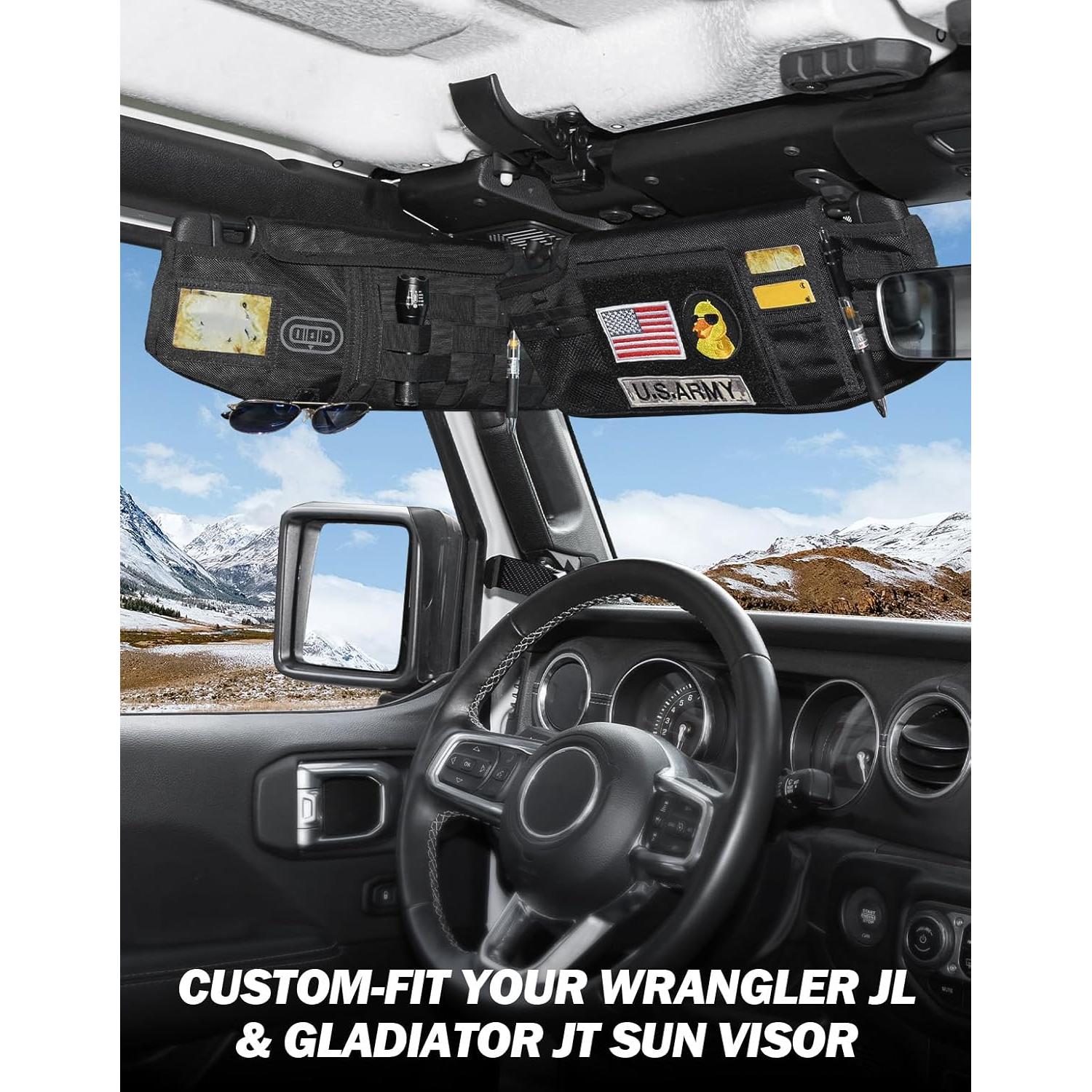 Organizador de Visera JOYTUTUS para Wrangler JL & JT 2018-2025