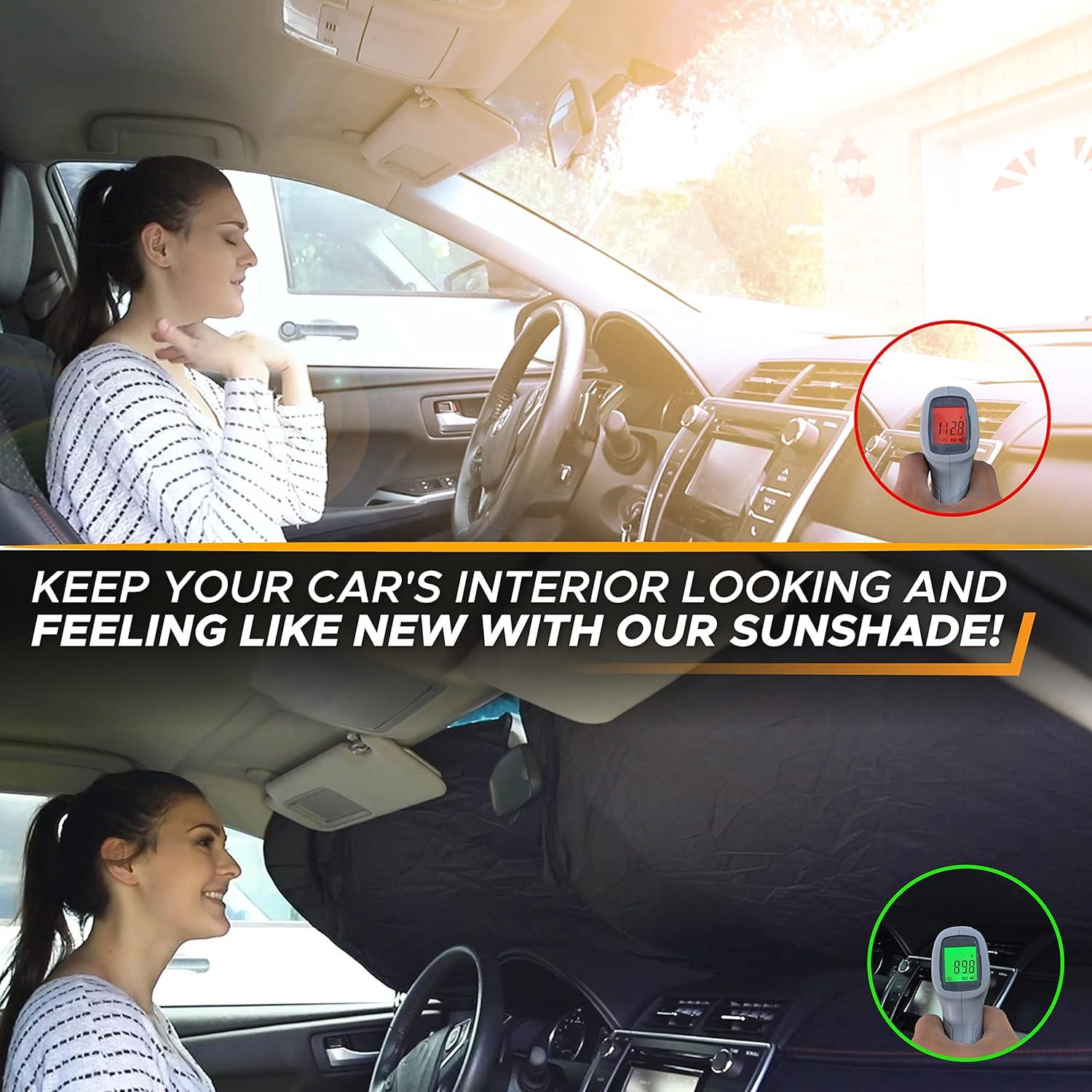 Sombra Solar EcoNour para Parabrisas Mediana - Bandera Americana B&W