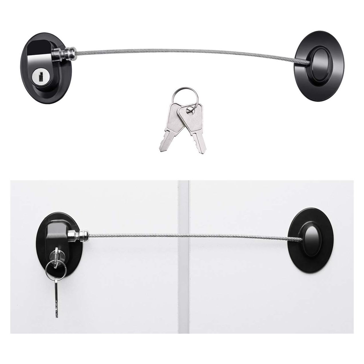 Cerraduras de Refrigerador XccMe 2 Paquete Negro para Niños