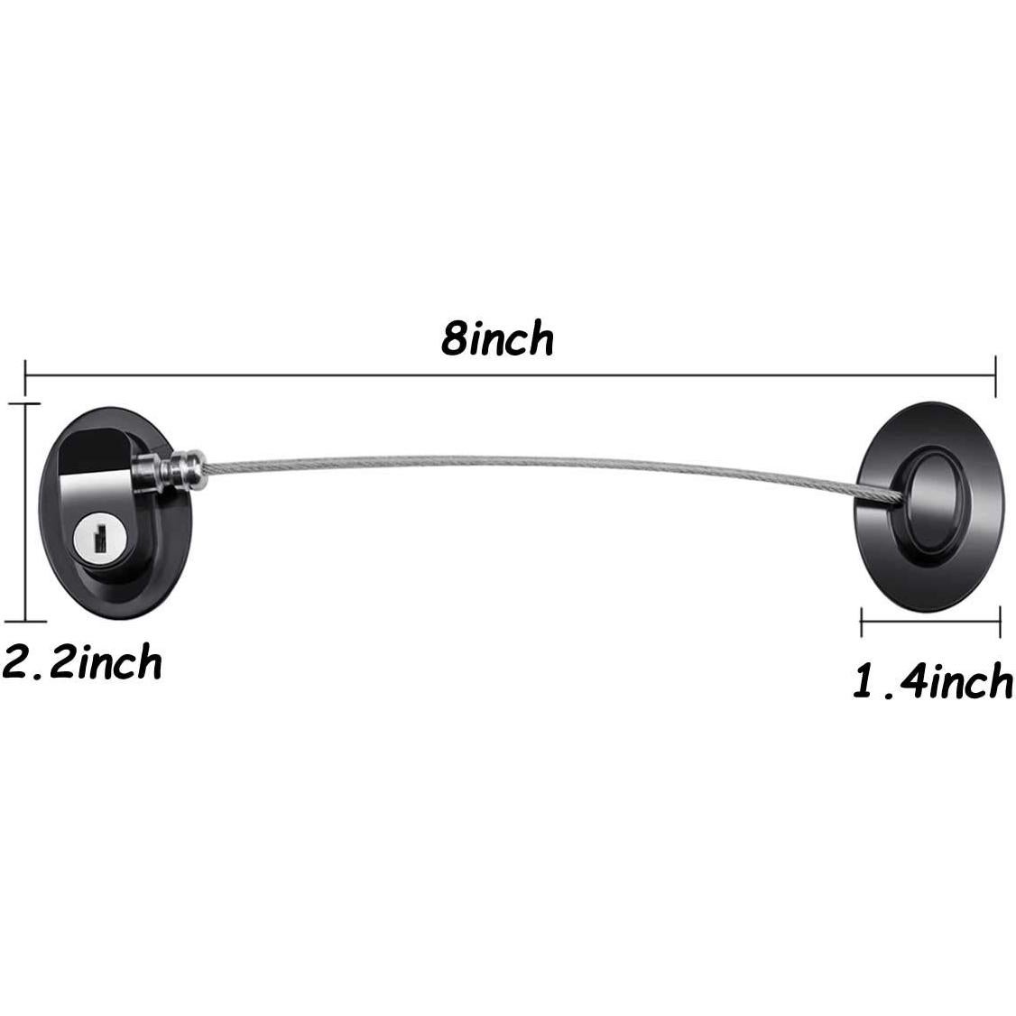 Cerraduras de Refrigerador XccMe 2 Paquete Negro para Niños