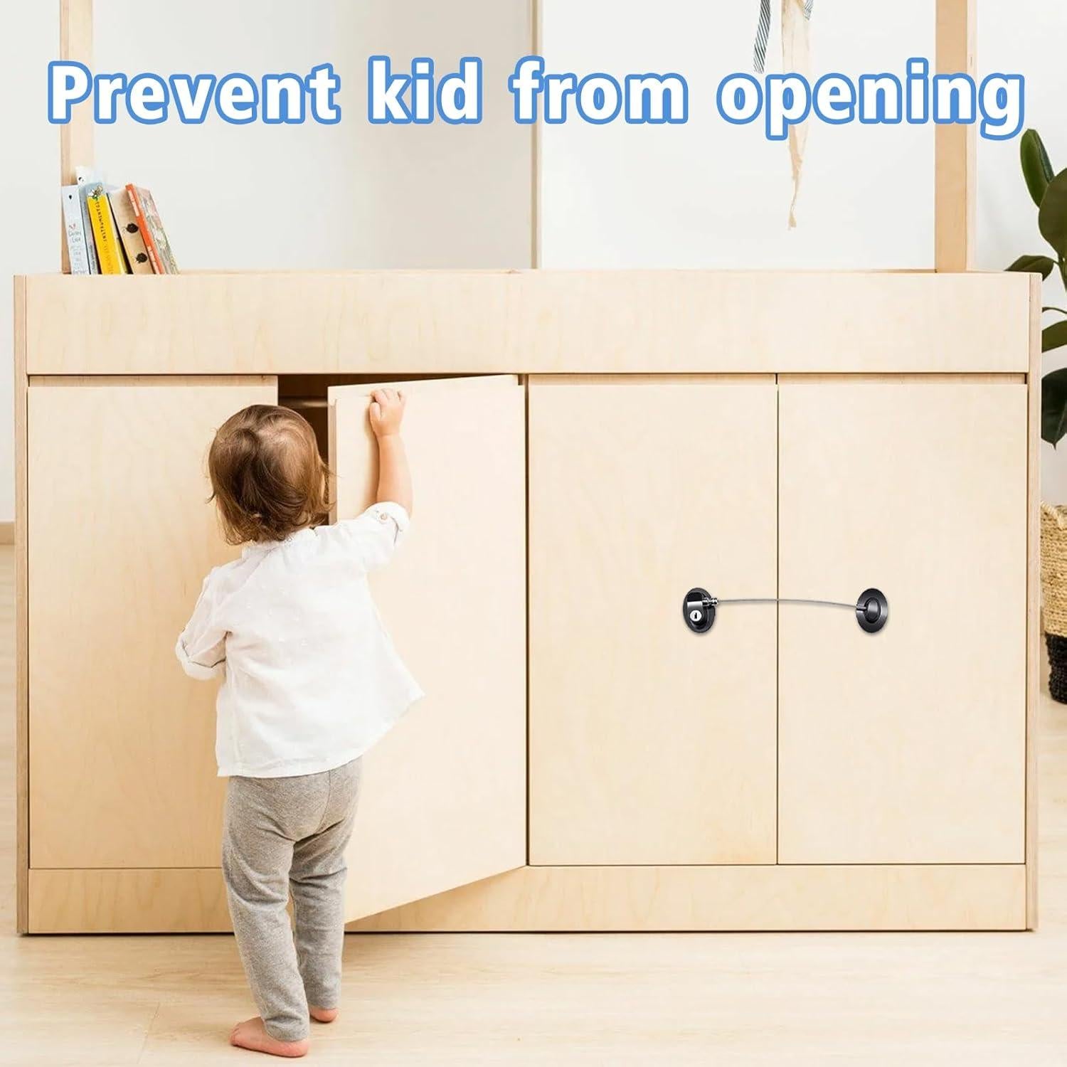 Cerraduras de Refrigerador XccMe 2 Paquete Negro para Niños