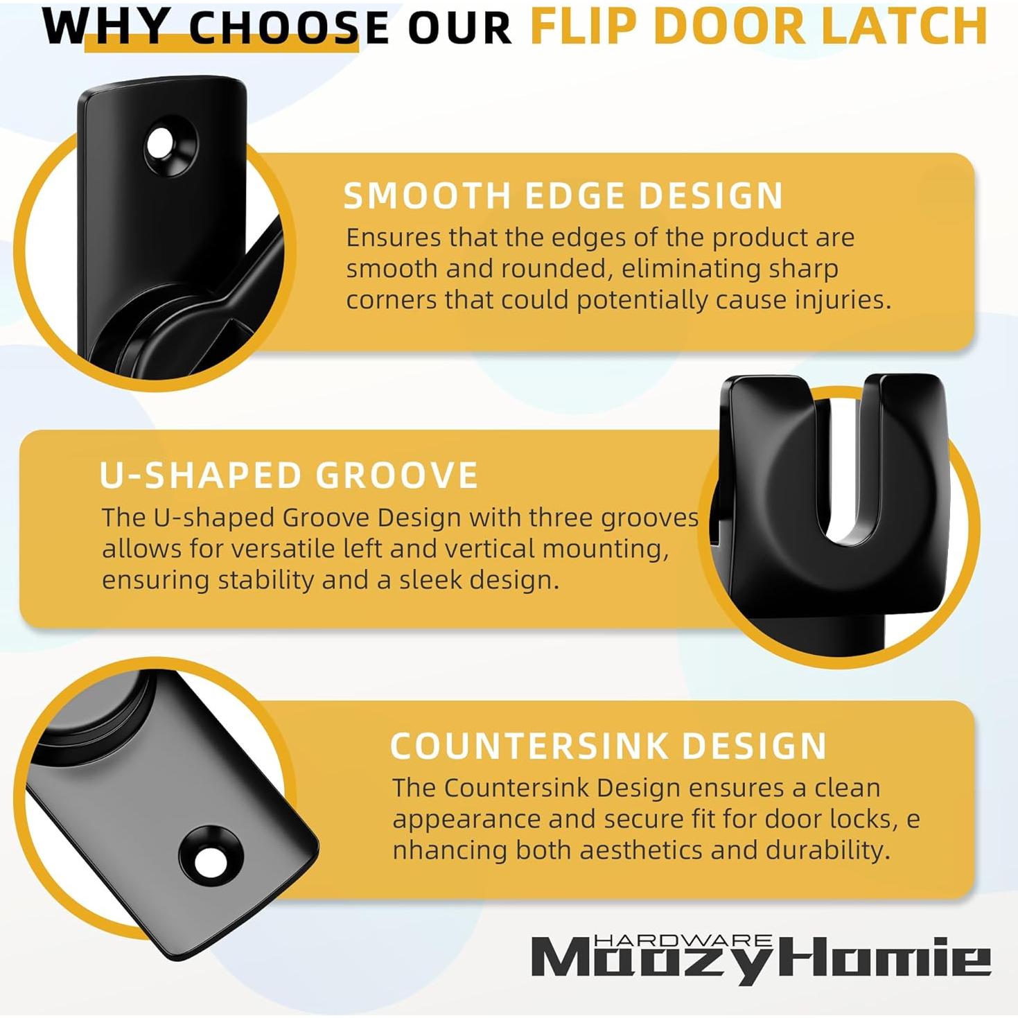 Cierre de Puerta Plegable MaozyHomie Negro 90-180 Grados