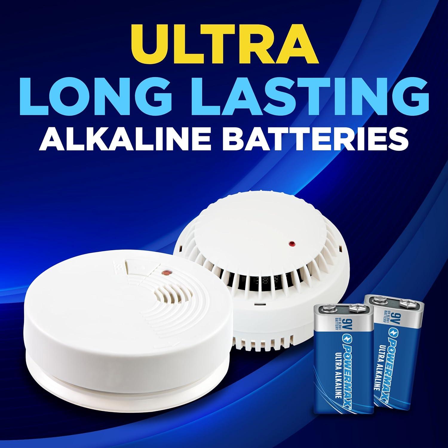 Baterías Alcalinas 9V Powermax - 8 Unidades Ultra Duraderas