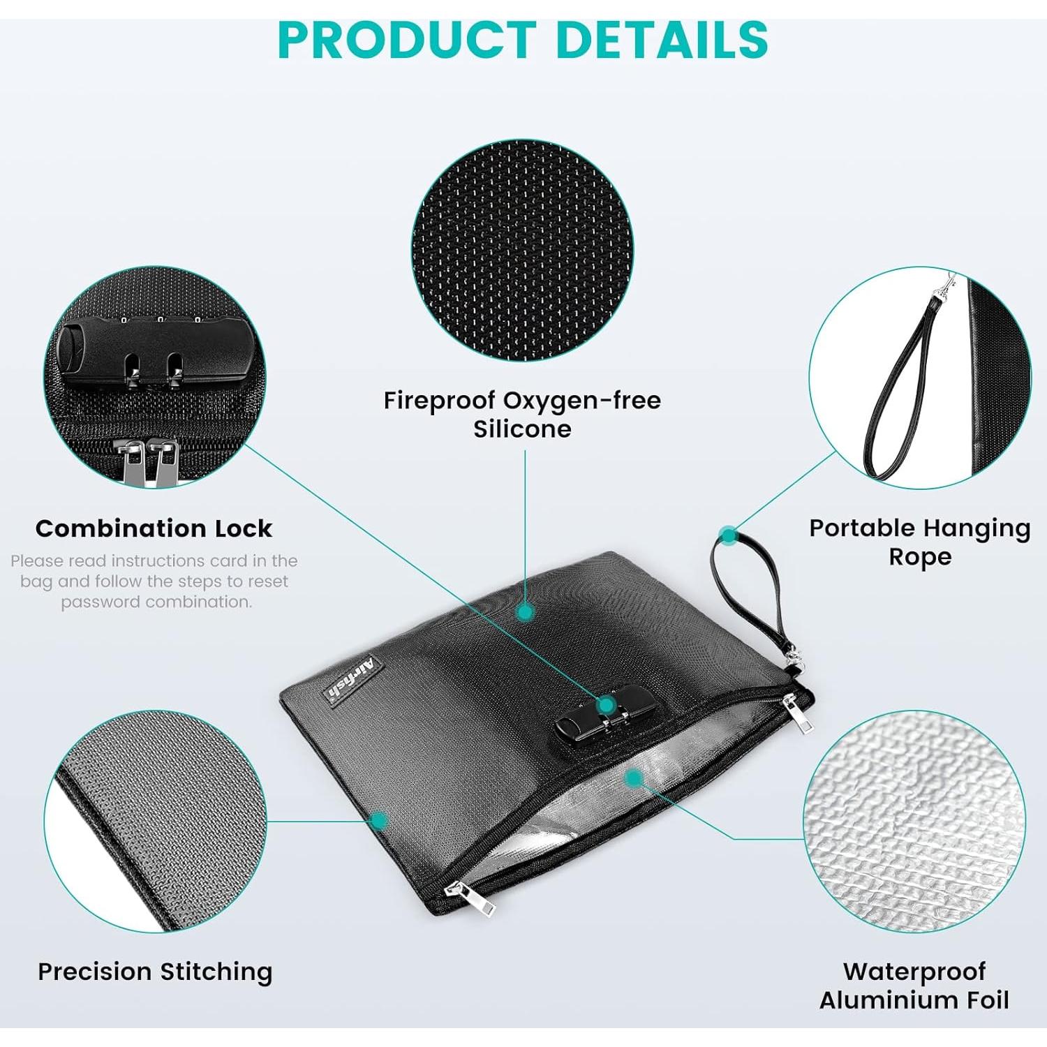 Bolsa de Documentos a Prueba de Fuego Airfish FP006 36.1x25.4cm