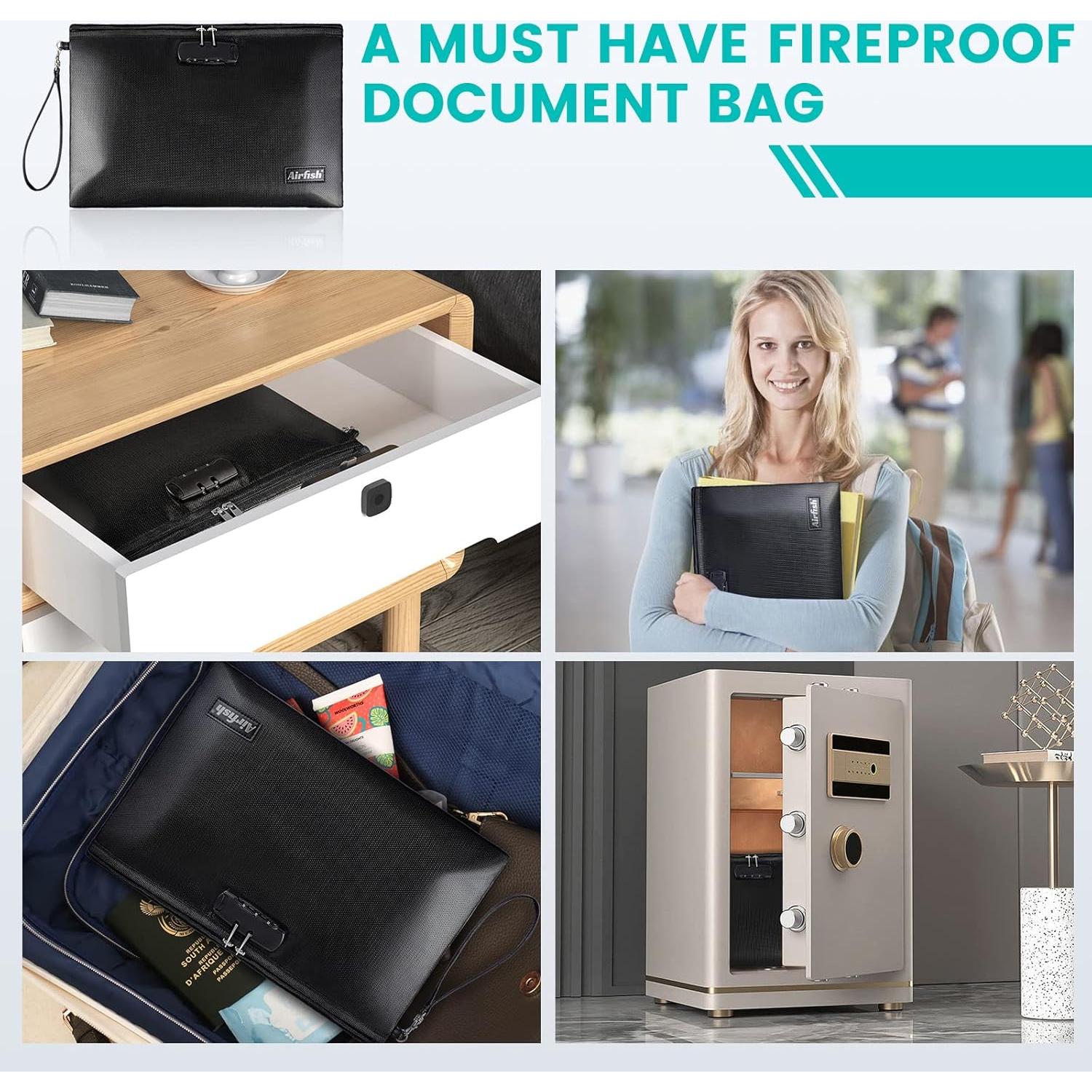 Bolsa de Documentos a Prueba de Fuego Airfish FP006 36.1x25.4cm