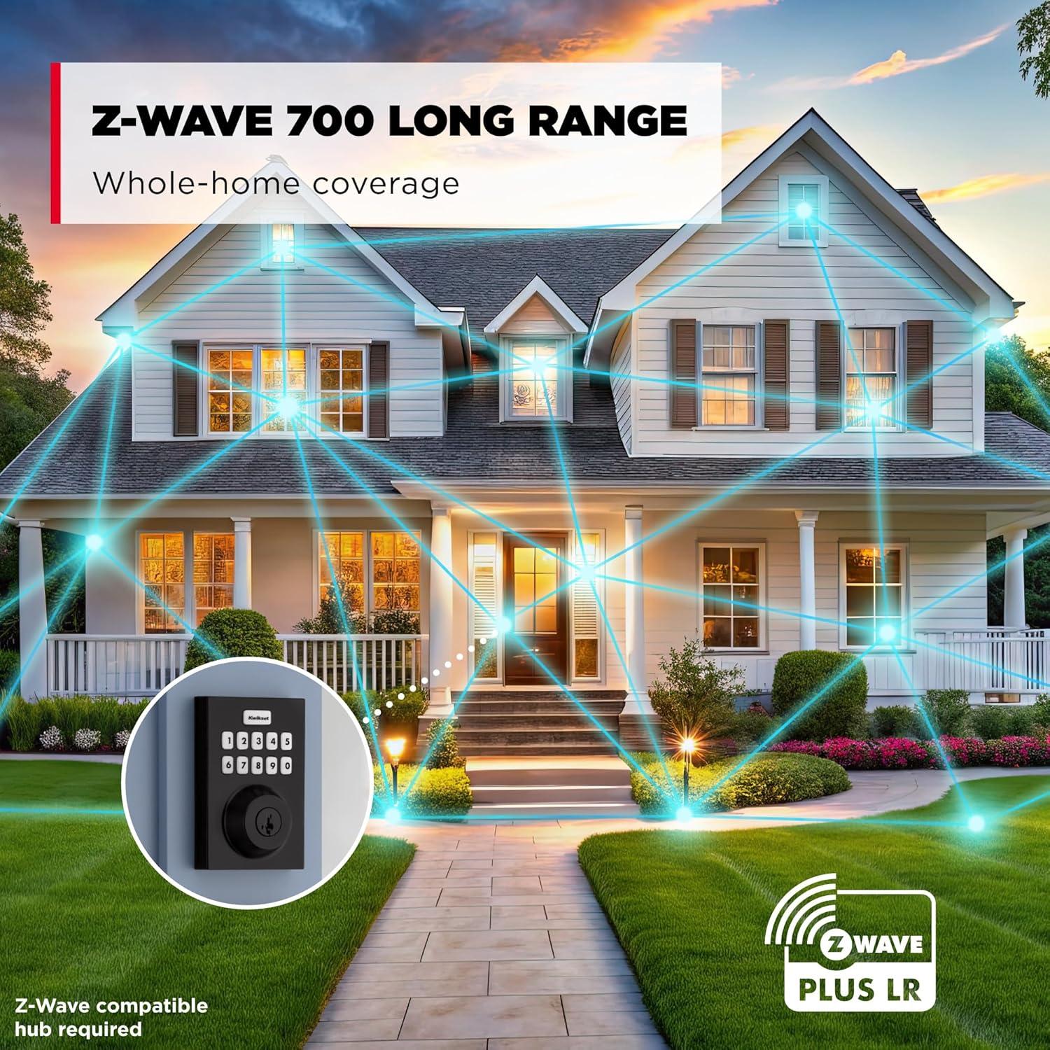 Cerradura Inteligente Kwikset HomeConnect 620 Z-Wave Negro Mate