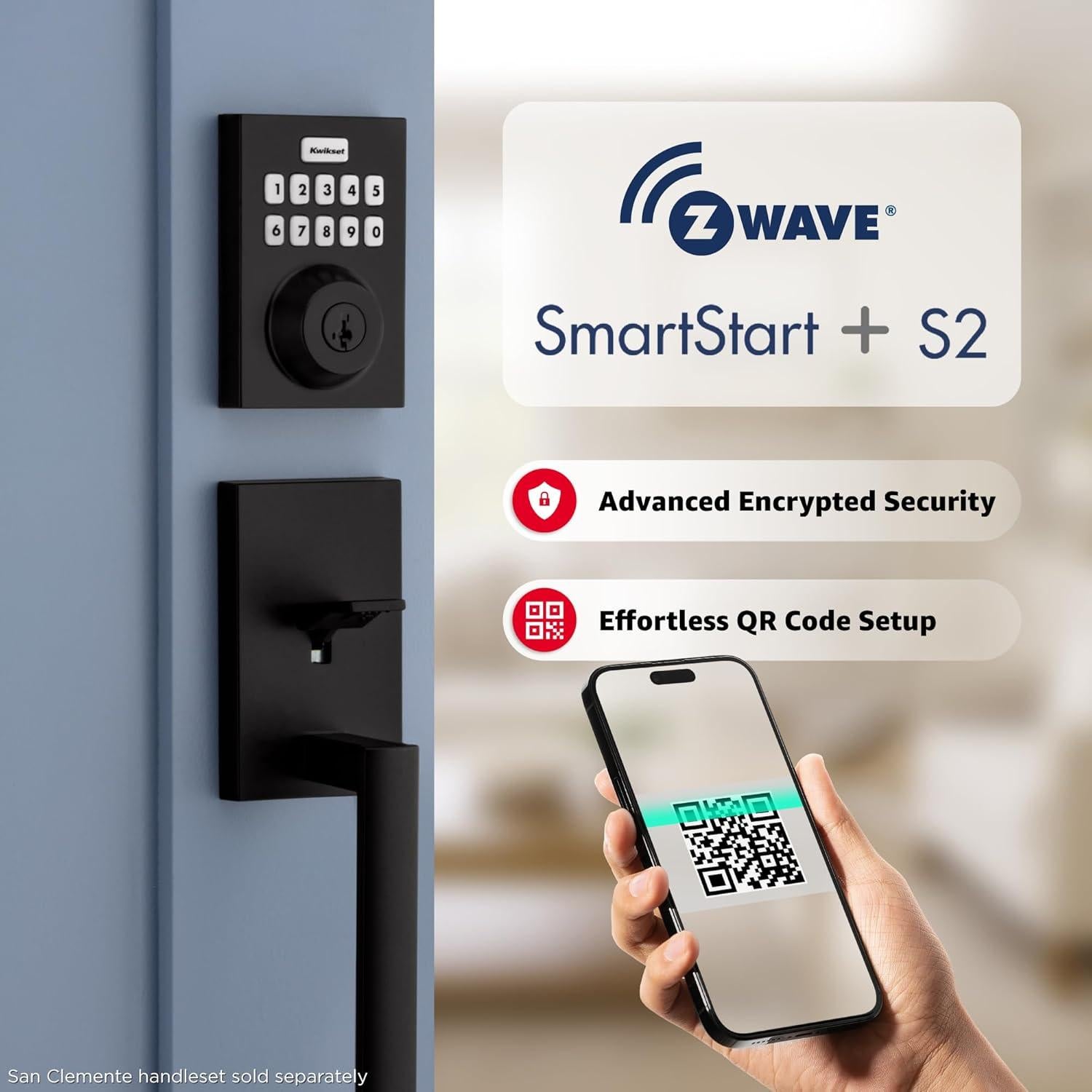 Cerradura Inteligente Kwikset HomeConnect 620 Z-Wave Negro Mate