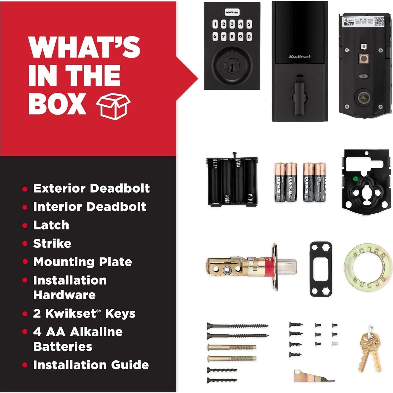 Cerradura Inteligente Kwikset HomeConnect 620 Z-Wave Negro Mate