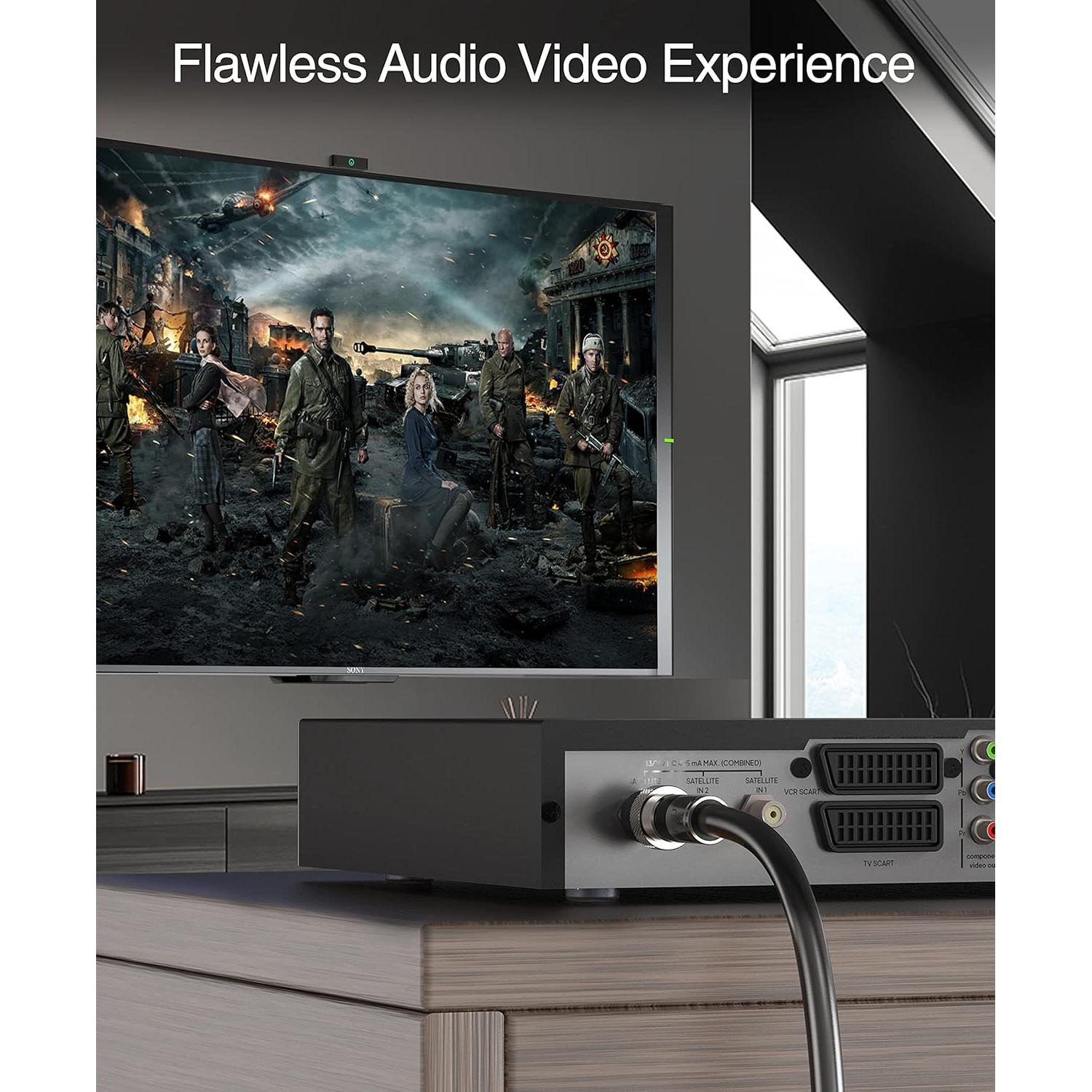 Cable Coaxial BlueRigger RG6 6.1m Impermeable CL3 75 Ohm