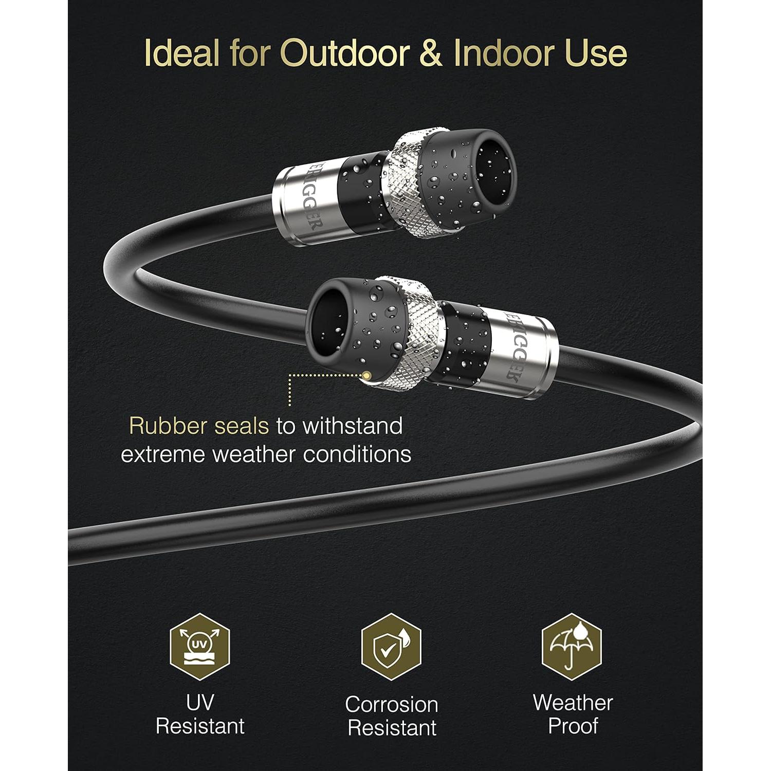 Cable Coaxial BlueRigger RG6 6.1m Impermeable CL3 75 Ohm