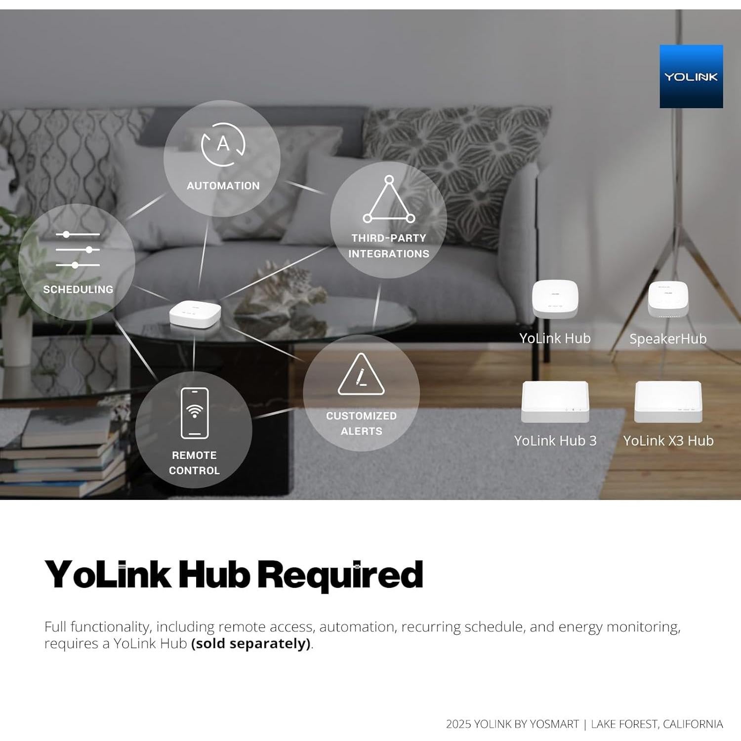 Enchufe Inteligente YoLink 15A con Monitoreo de Energía