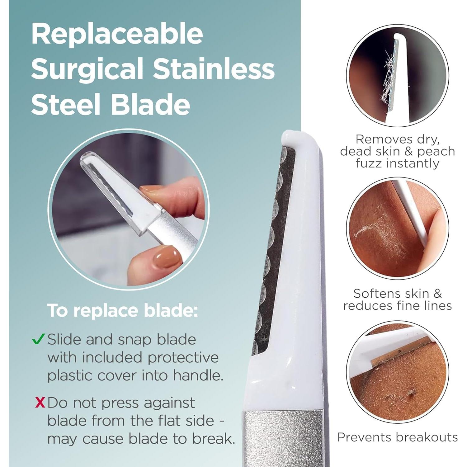 Rasuradora Dermaplane StackedSkincare para Mujeres - Exfoliación Facial