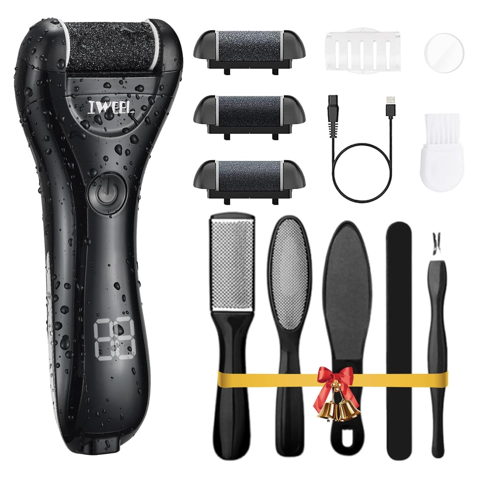 Removedor de Callos Eléctrico IWEEL Kit Pedicura 12 en 1