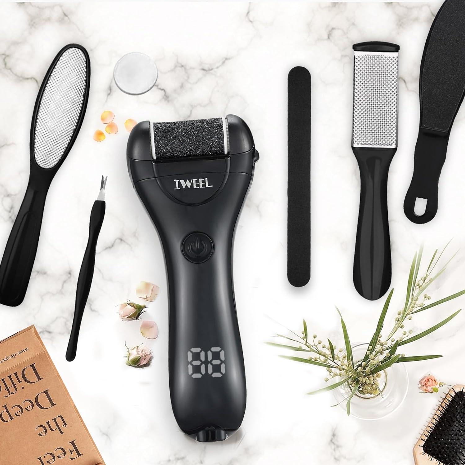 Removedor de Callos Eléctrico IWEEL Kit Pedicura 12 en 1