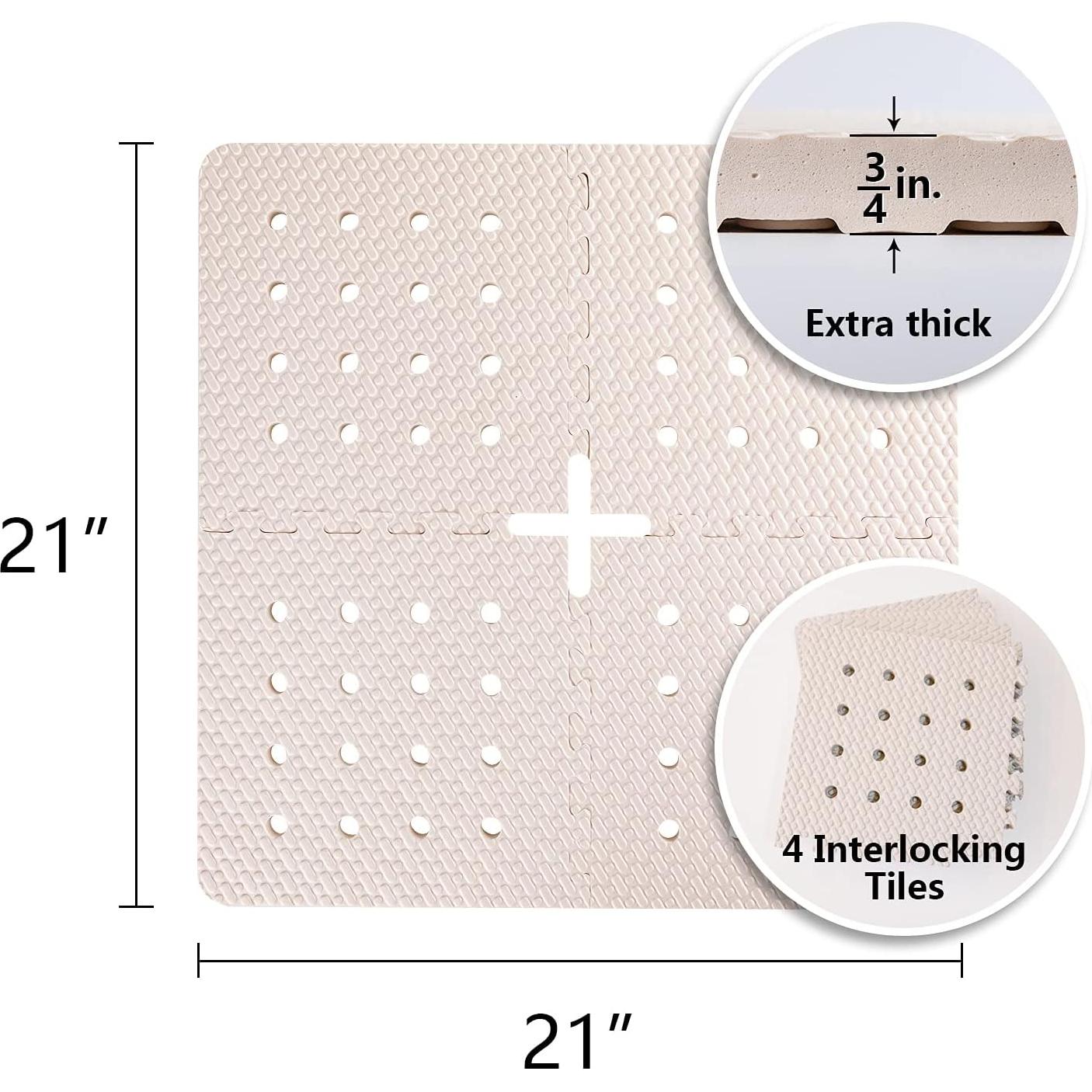 Alfombrilla Antifatiga BOWERBIRD Cuadrada 30.48x30.48 cm Crema