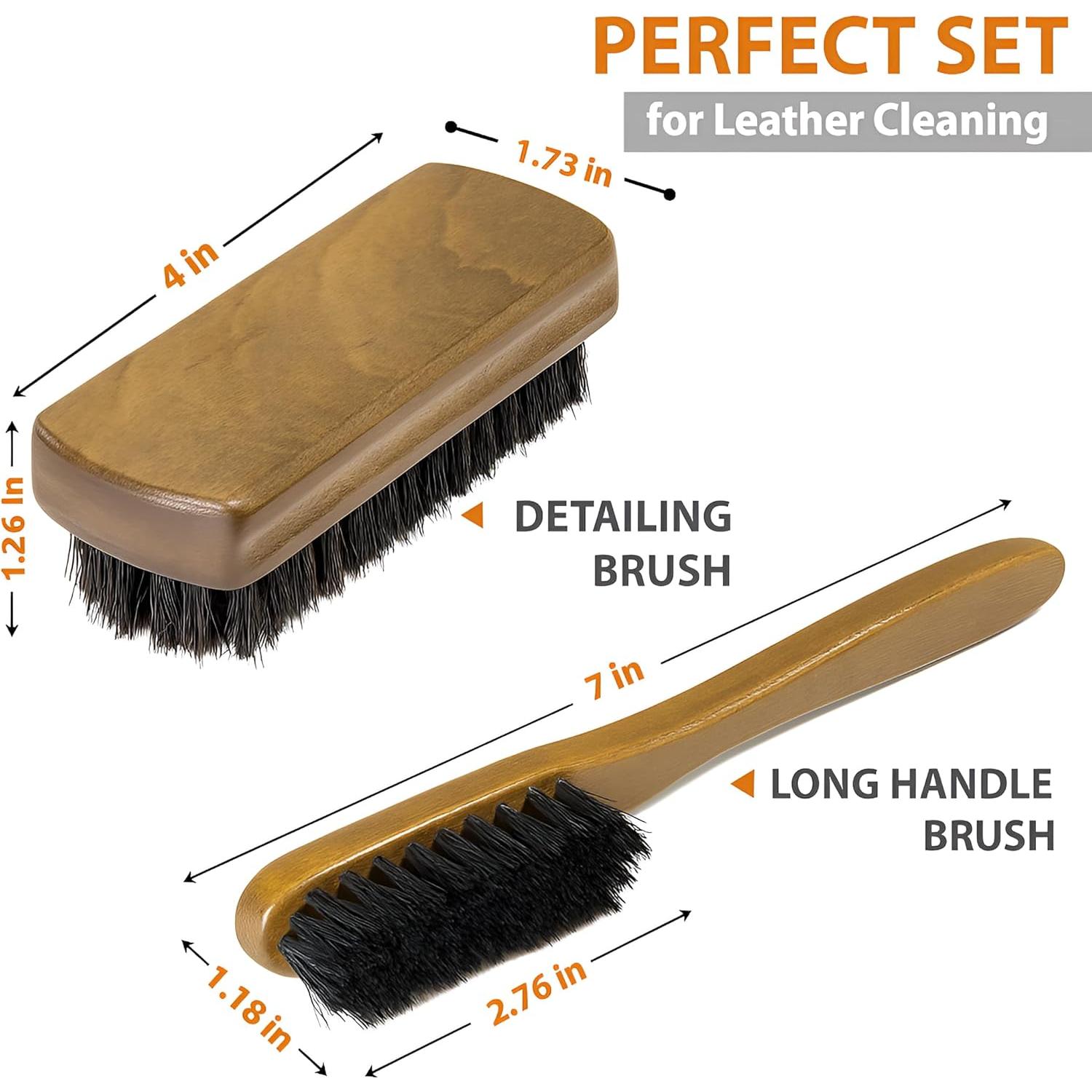 Juego de Cepillos de Limpieza de Cuero TAKAVU - 2 Piezas