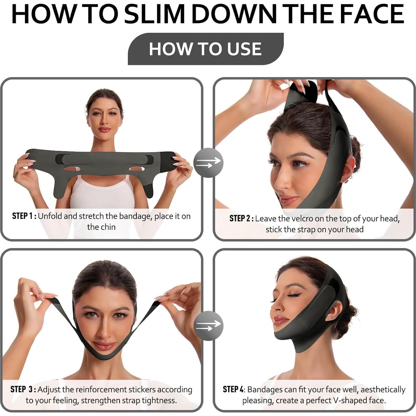 Correa para Barbilla Nackiy - Reutilizable, Ajustable, Negro