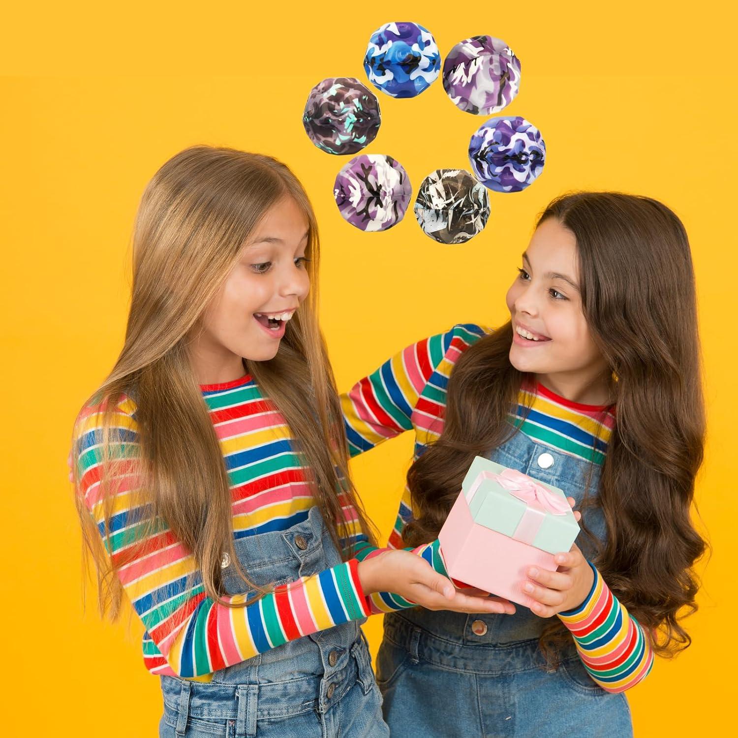 Paquete de 6 Pelotas Saltarinas QOUXZ Camuflaje 6.86cm