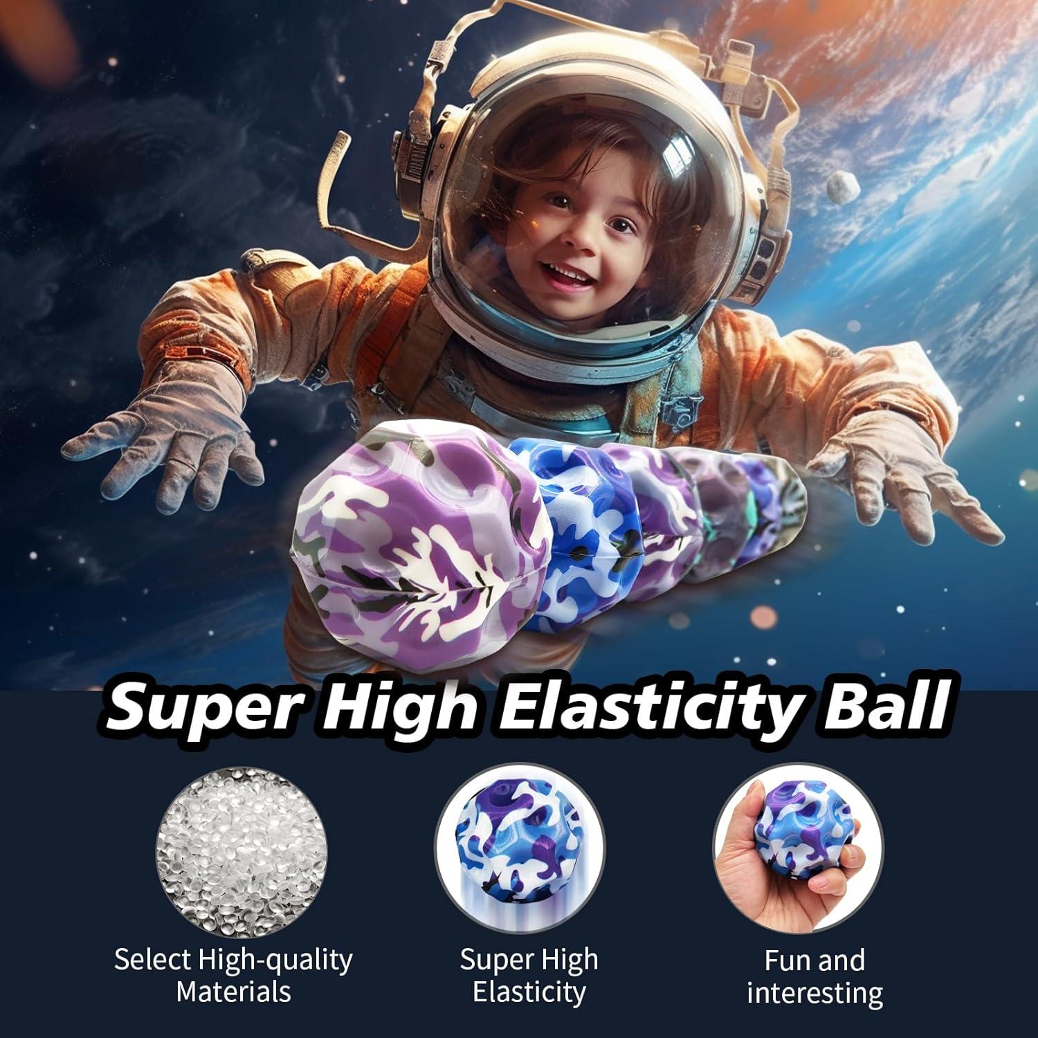 Paquete de 6 Pelotas Saltarinas QOUXZ Camuflaje 6.86cm