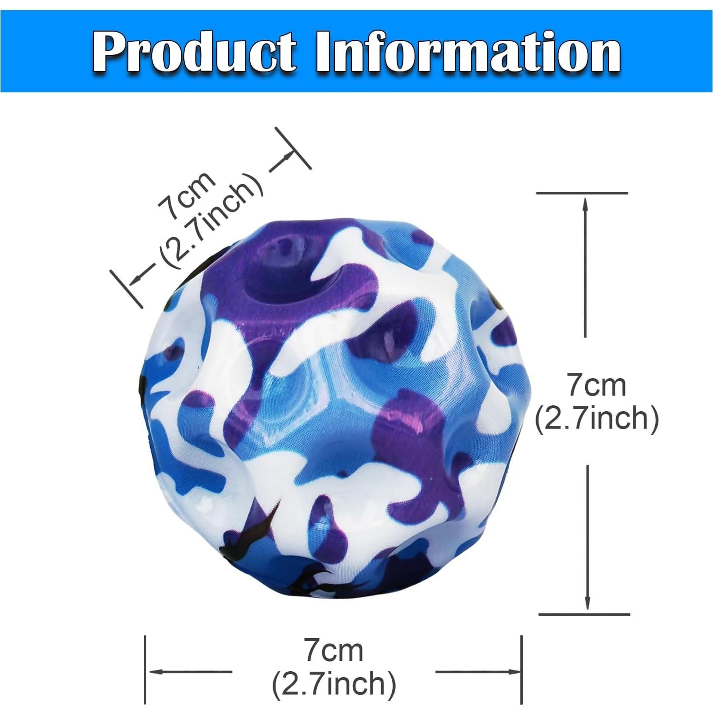 Paquete de 6 Pelotas Saltarinas QOUXZ Camuflaje 6.86cm