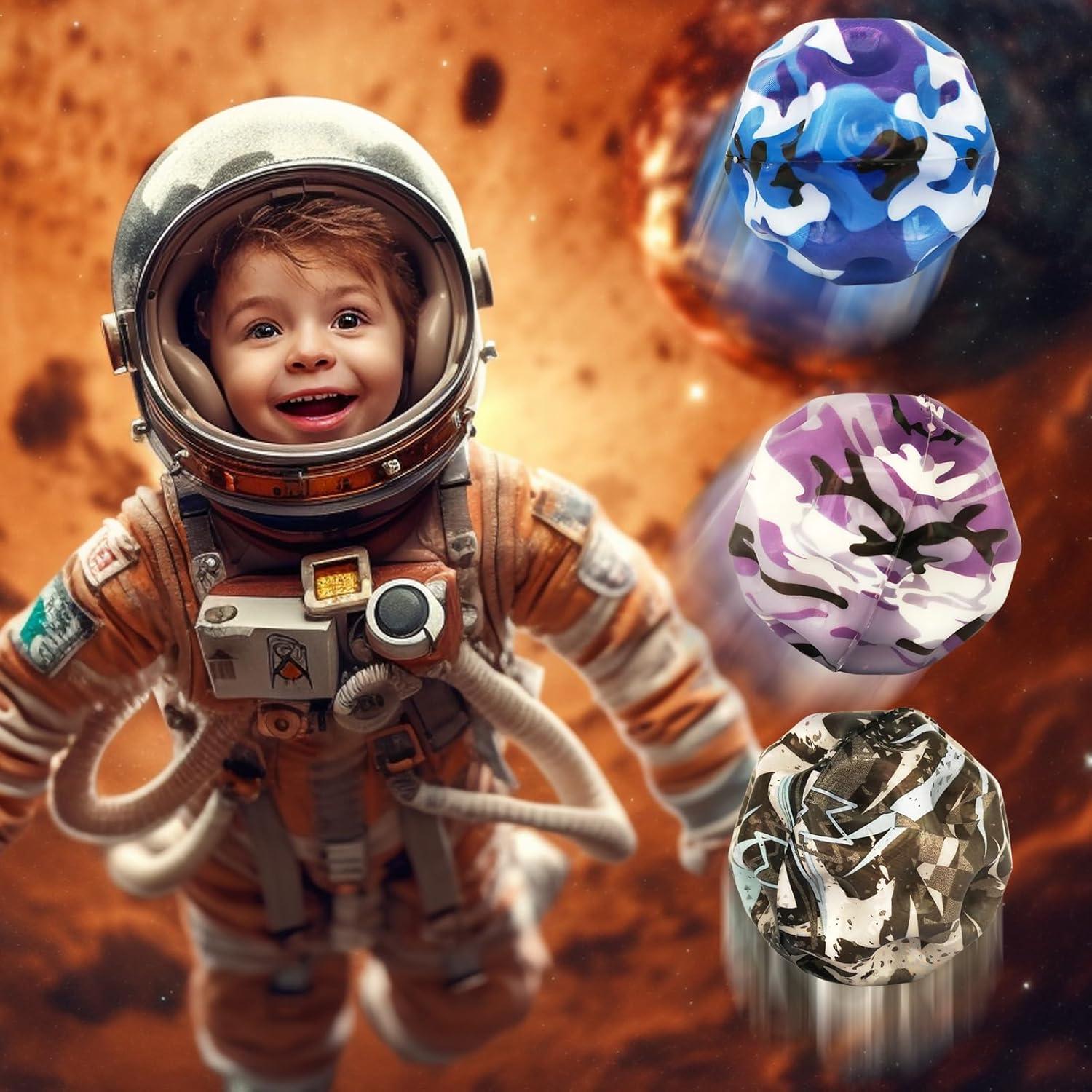 Paquete de 6 Pelotas Saltarinas QOUXZ Camuflaje 6.86cm