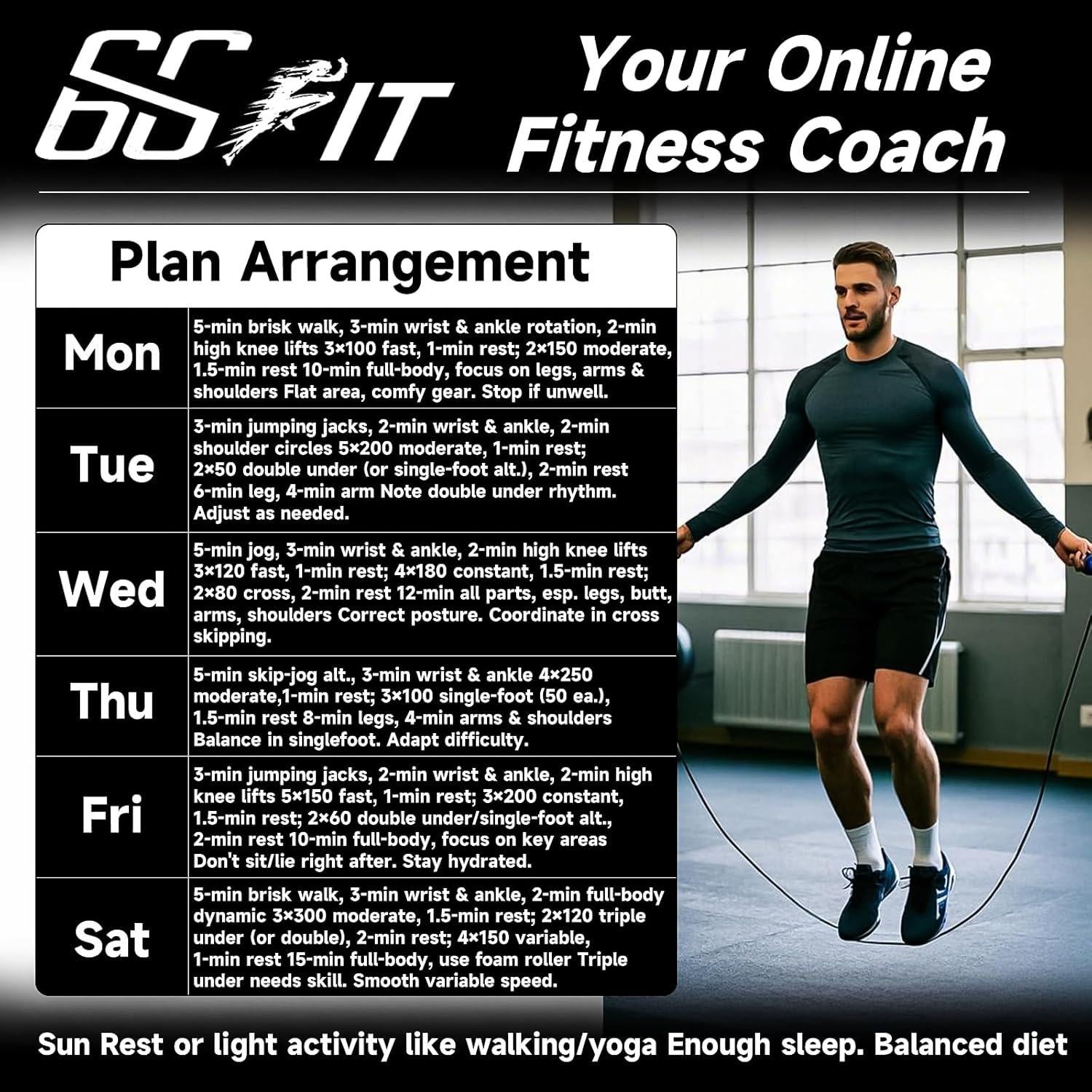 Cuerda de Salto 66FIT con Peso y Auto-bloqueo, 323.85 cm