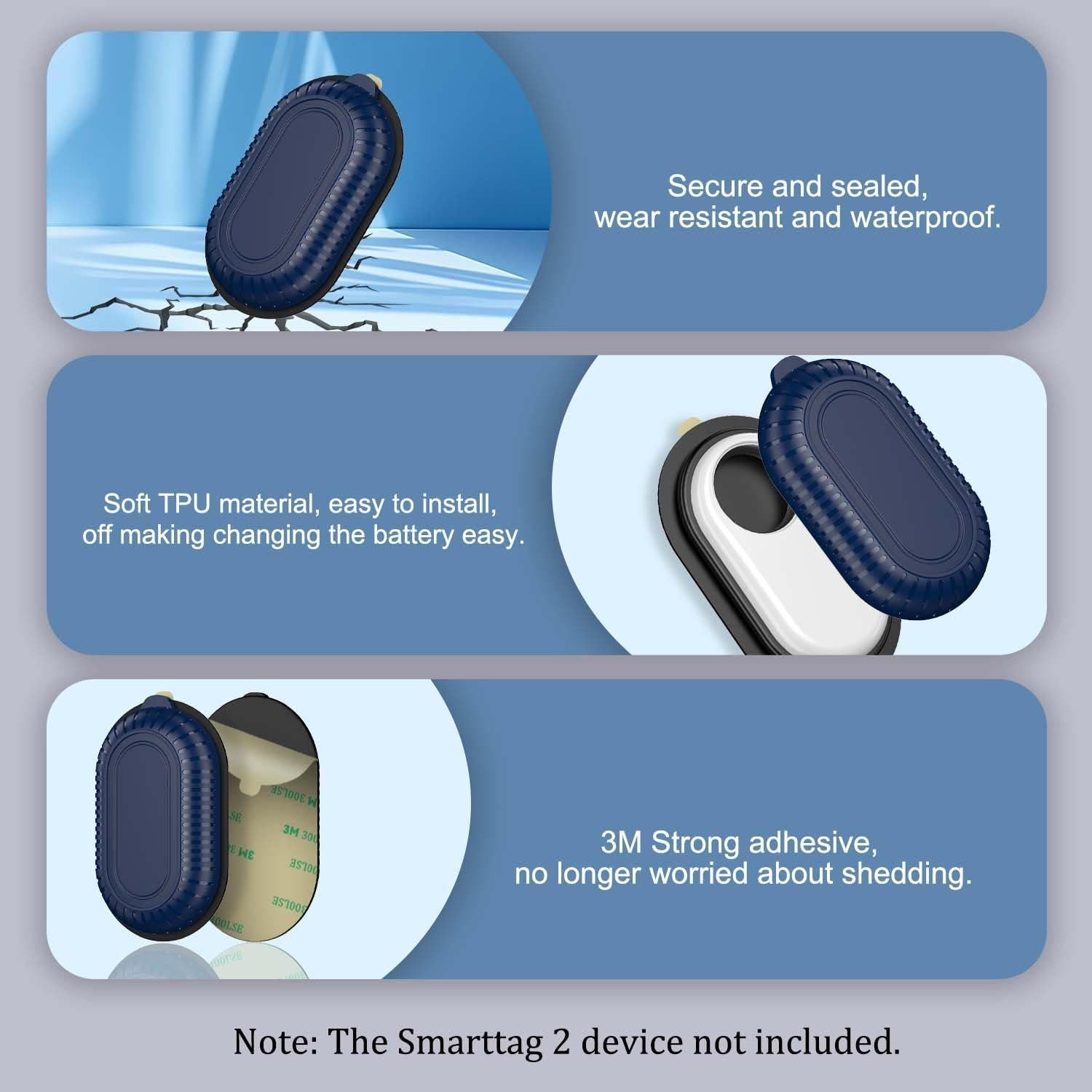 Funda Adhesiva QINZAC para Galaxy SmartTag 2 - Impermeable