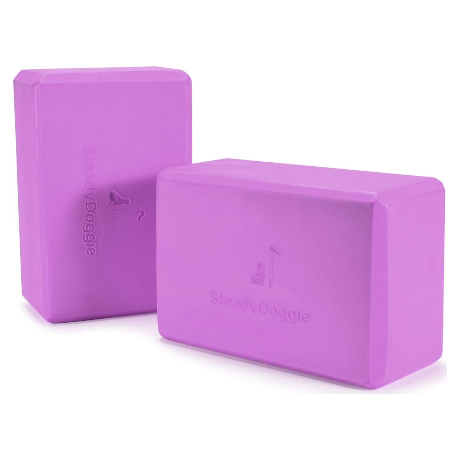 Bloques de Yoga Steady Doggie - Espuma Antideslizante - Paquete de 2
