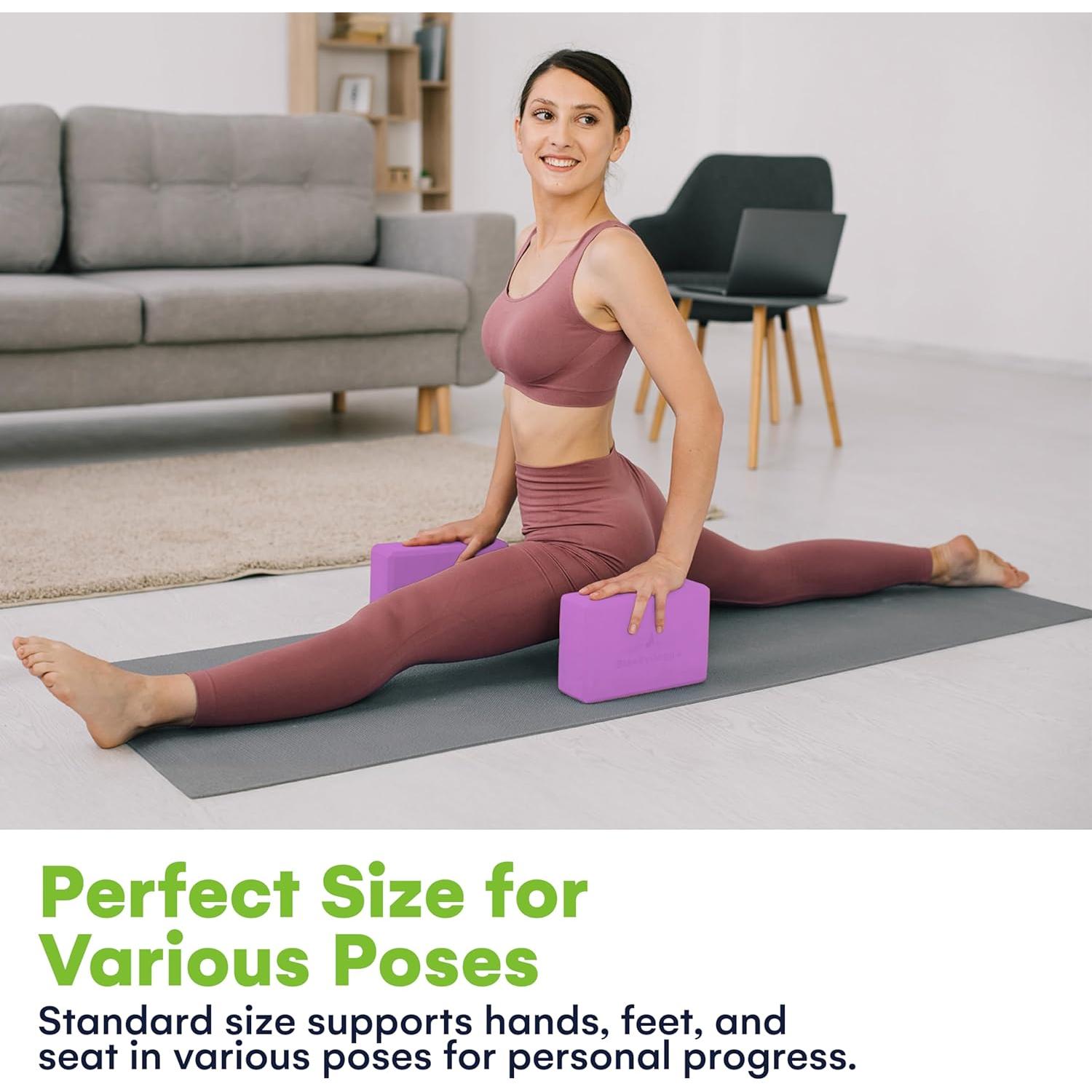 Bloques de Yoga Steady Doggie - Espuma Antideslizante - Paquete de 2