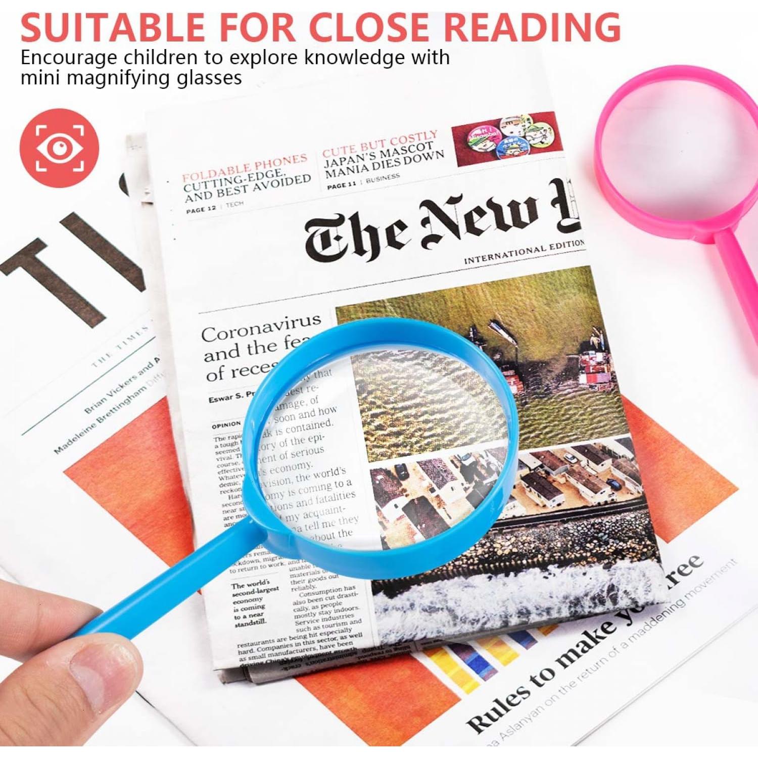 Lupas para Niños 10 PCS SenseYo 5X Coloridas para Ciencia