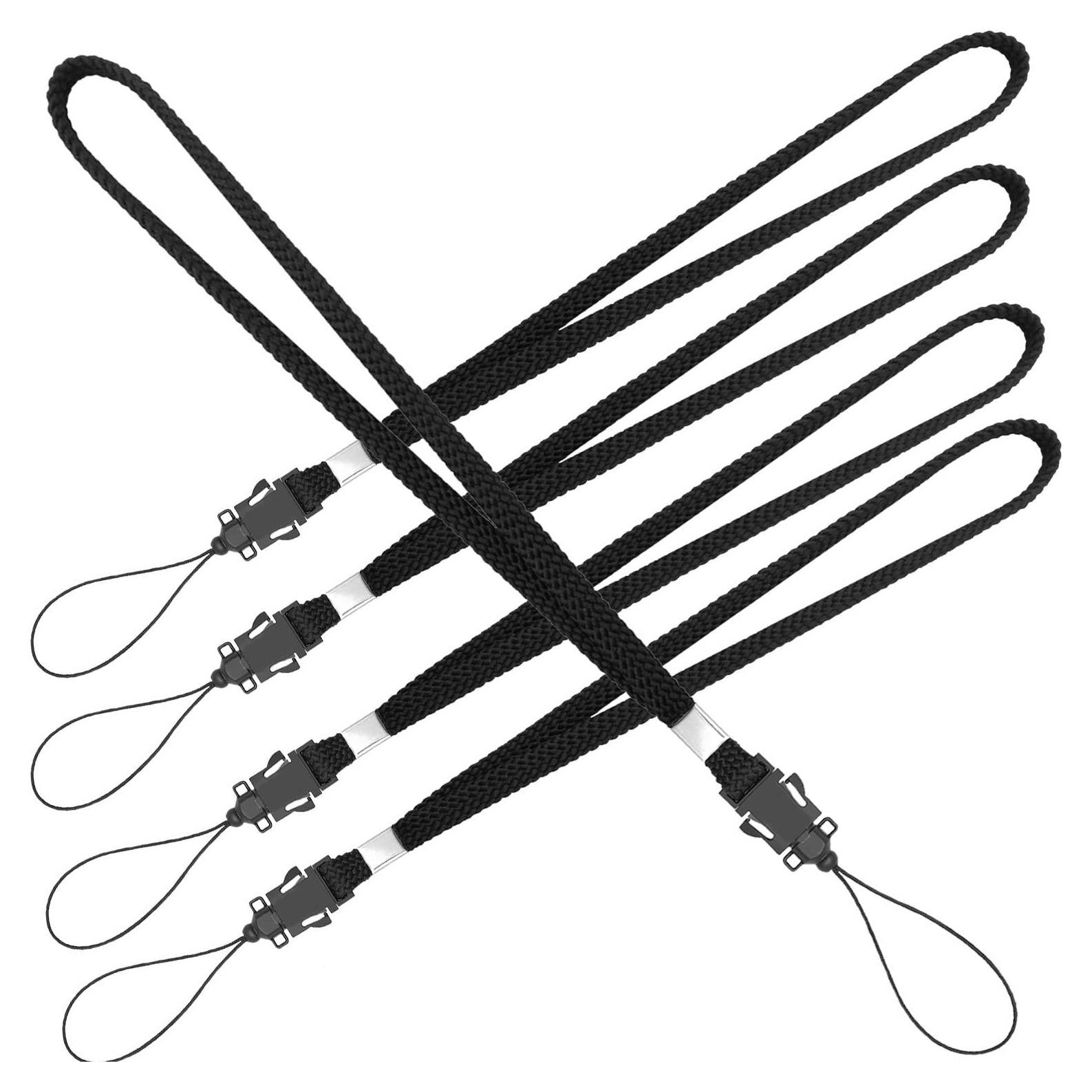 Lanyards de Muñeca YOUOWO 5 Paquete Nylon Negro 27.18 cm