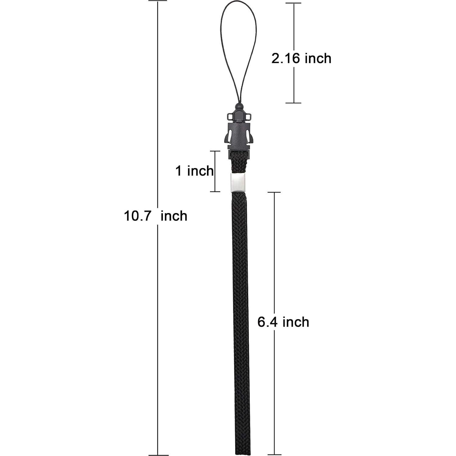 Lanyards de Muñeca YOUOWO 5 Paquete Nylon Negro 27.18 cm