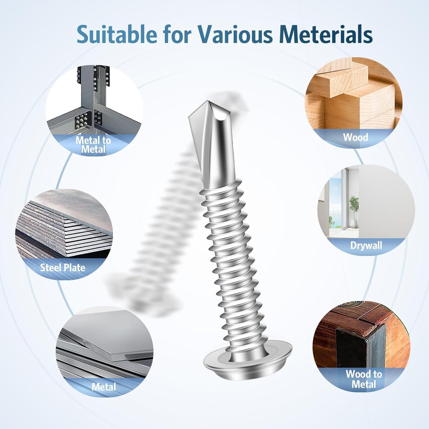 Kit 400 Tornillos Autoperforantes Kssvzz Acero Inoxidable 410