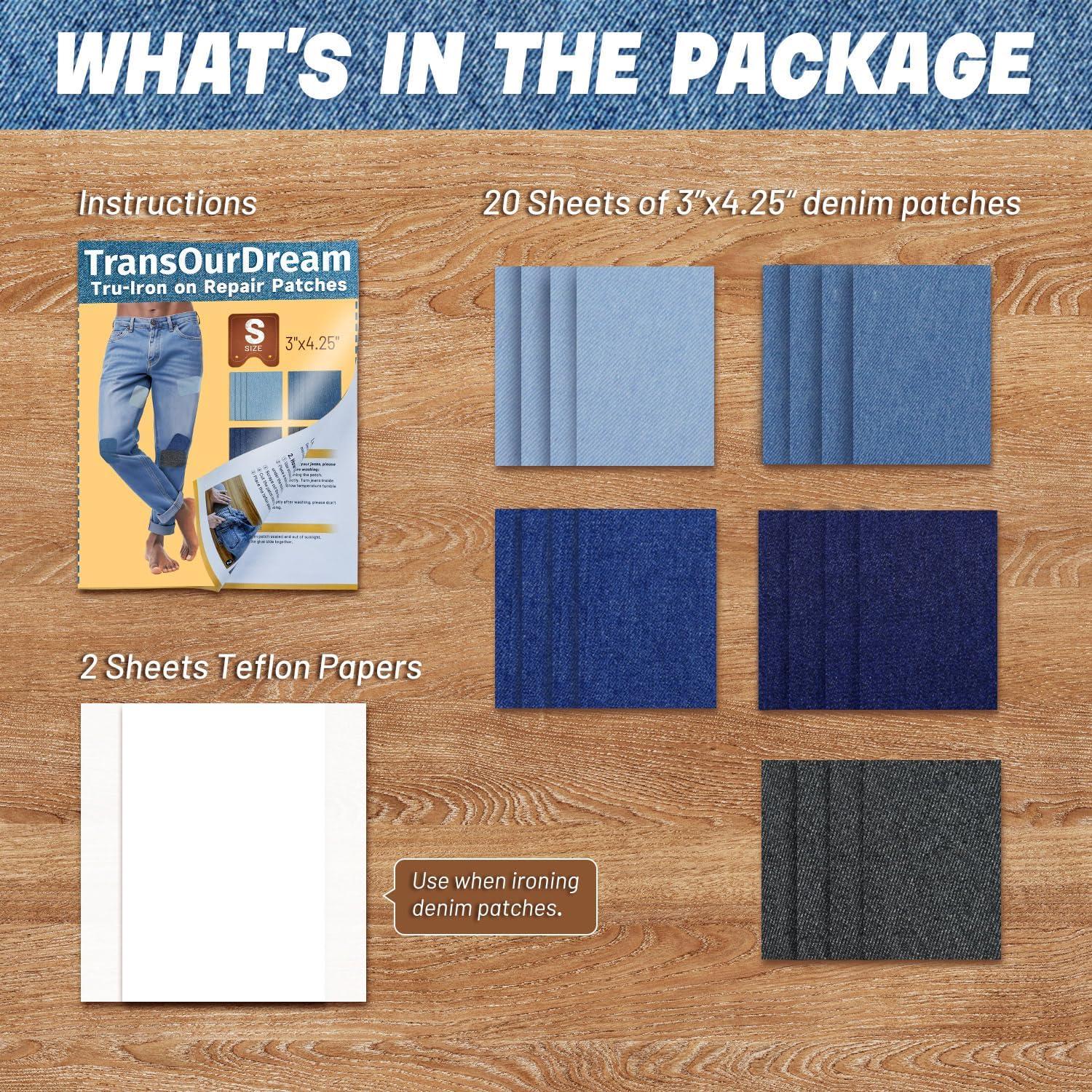 Parches Termoadhesivos TransOurDream para Jeans 20pcs S