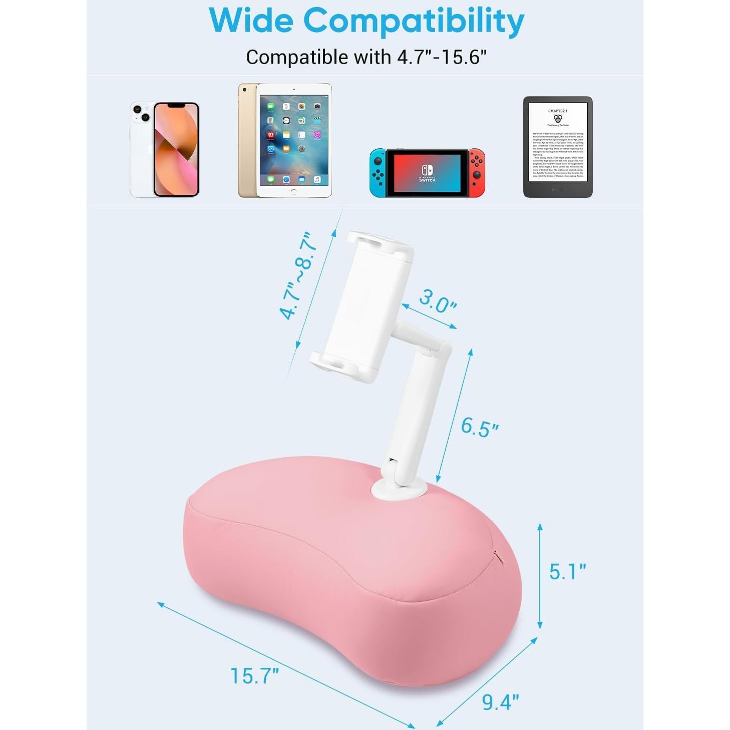 Soporte de Almohada NEARPOW para Tabletas 4.7-15.6" Rosa