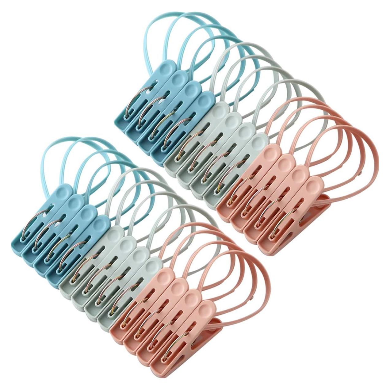 Pinzas de Ropa Foshine 24 Piezas Resistentes Colores Variados