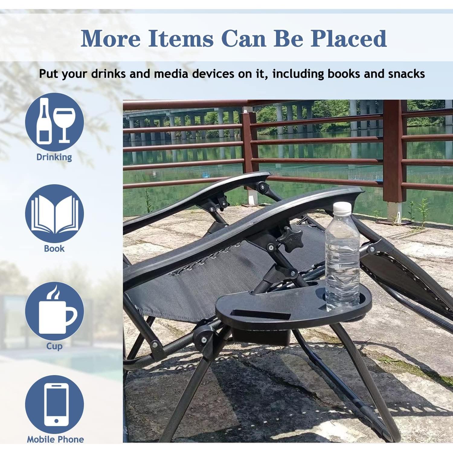 Soporte para Taza de Silla de Gravedad Cero Ostlttyn - Negro