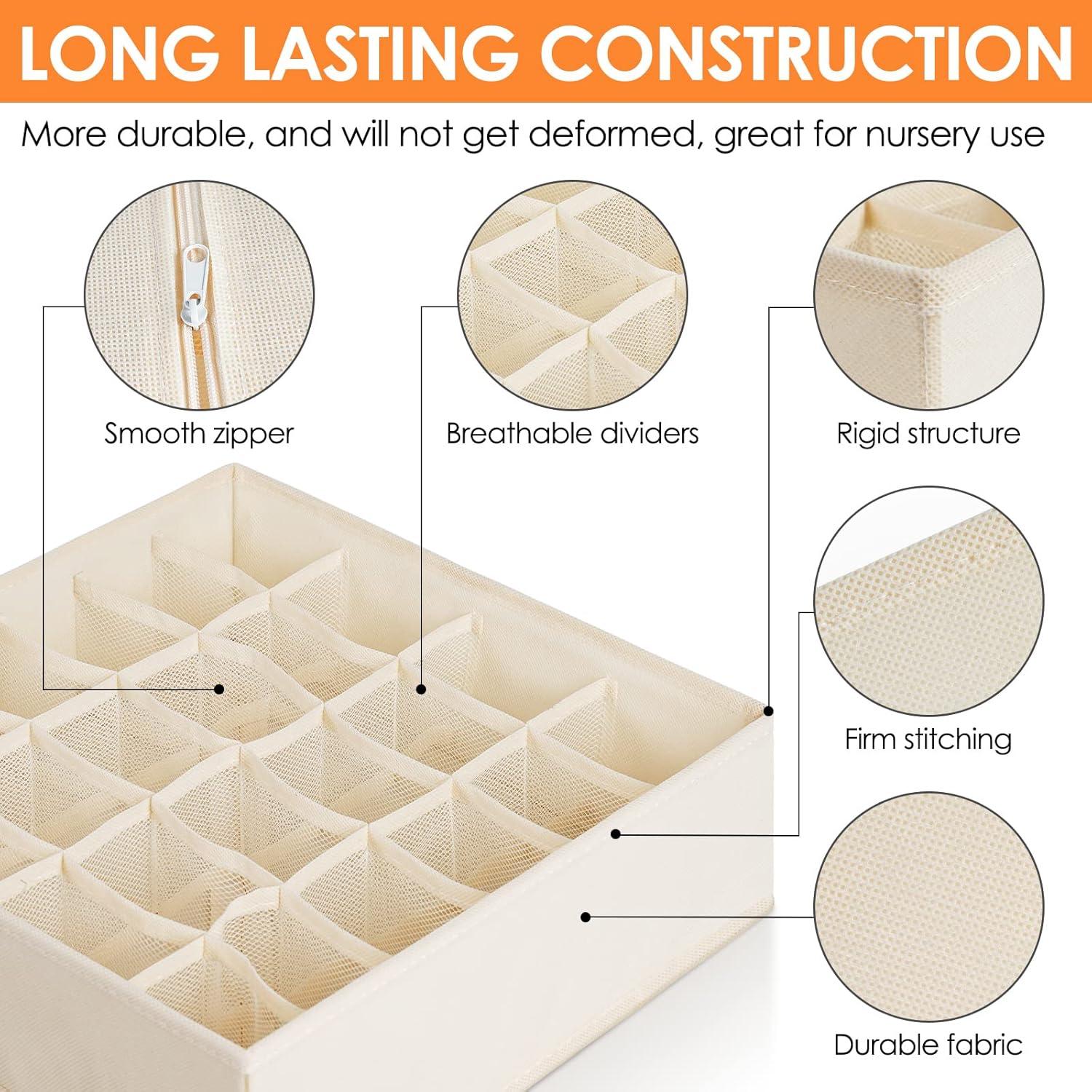 Organizadores de Cajón Criusia 6 Paquetes 58 Celdas Beige