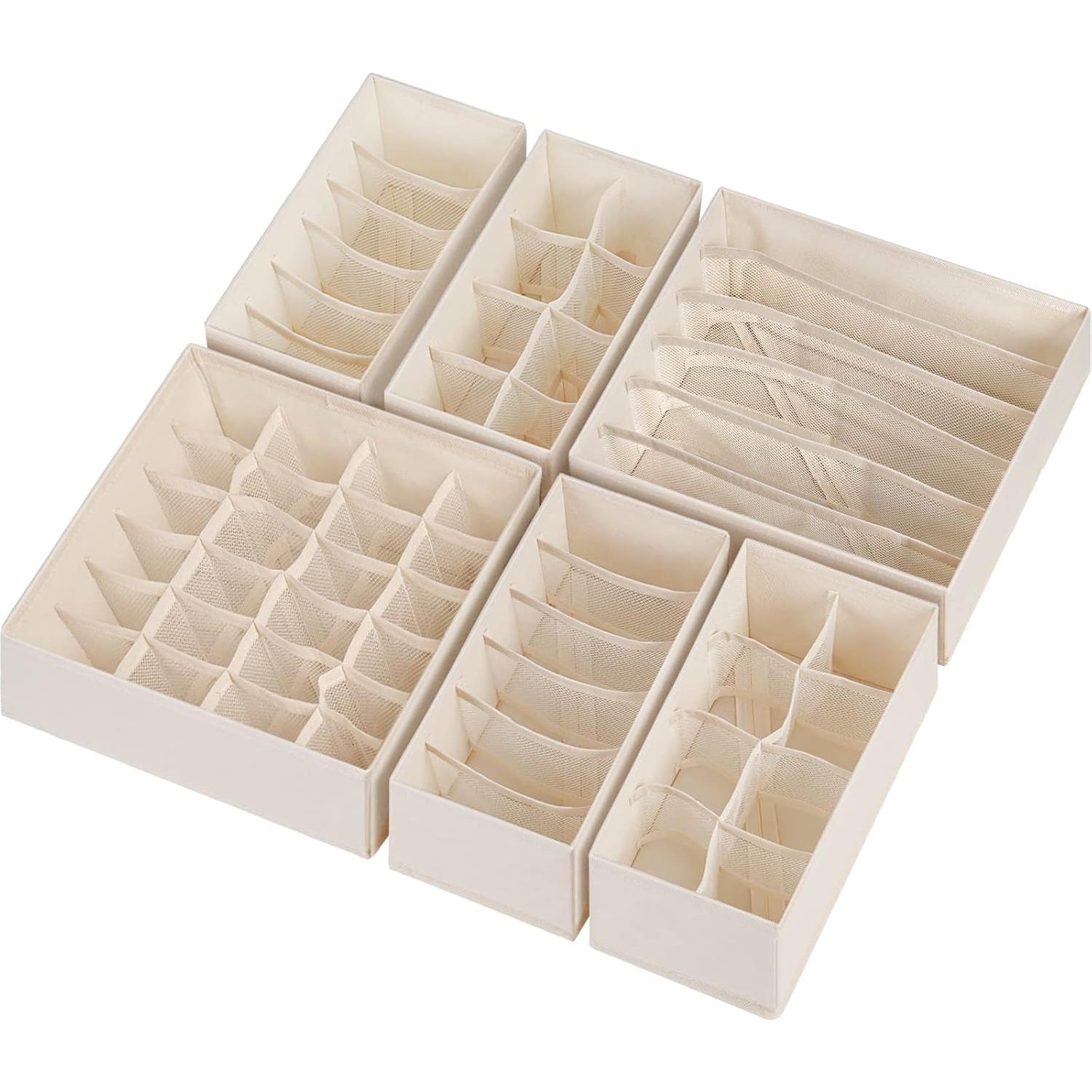 Organizadores de Cajón Criusia 6 Paquetes 58 Celdas Beige