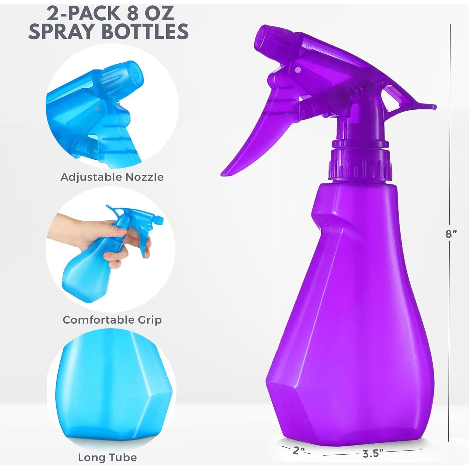 Botellas de Spray DilaBee 8oz 2-Pack Azul y Púrpura