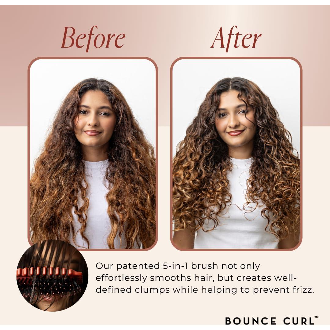 Cepillo Bounce Curl Define EdgeLift 5-en-1 para rizos - Rosa