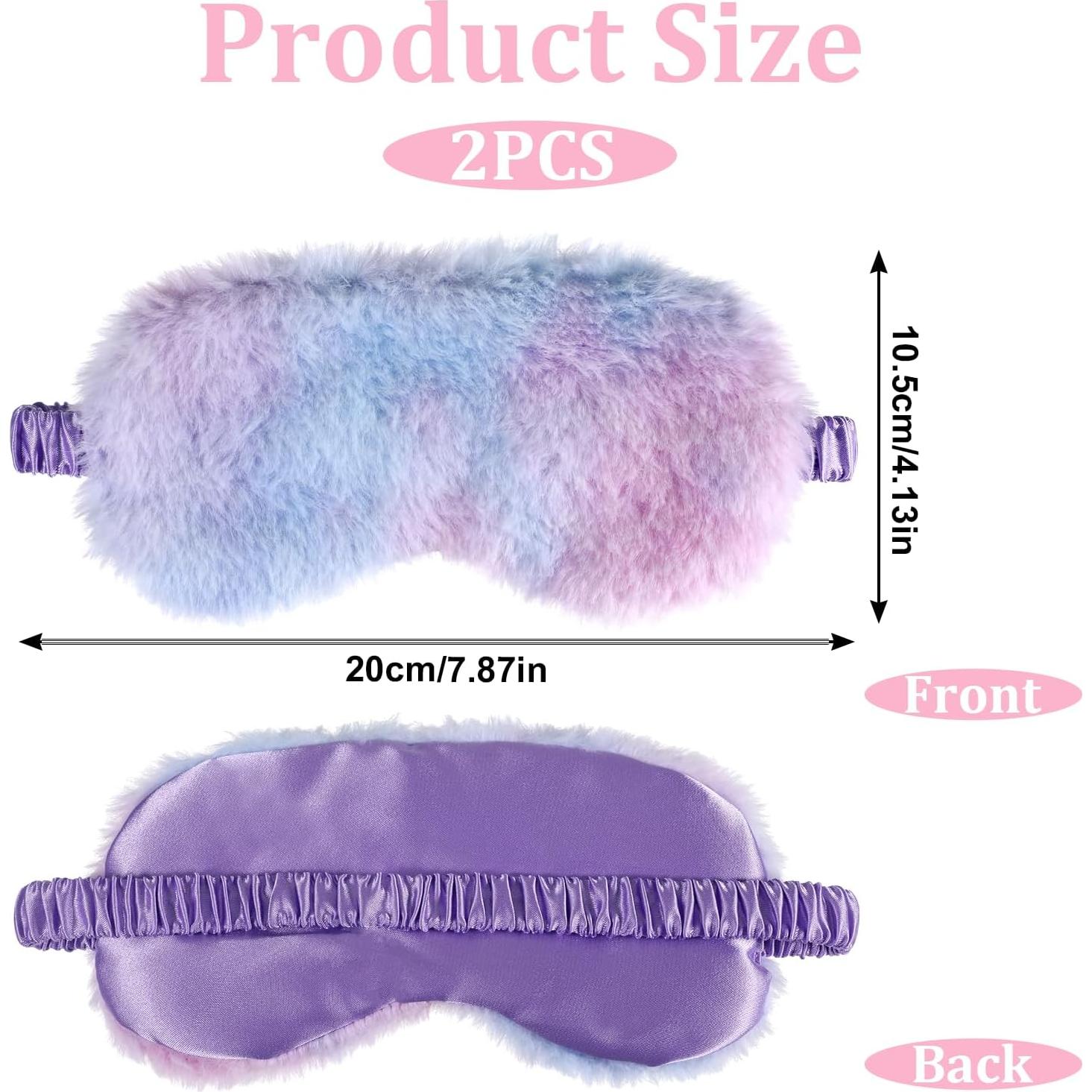 2 Pcs Máscara de Dormir Suave Piriuuo Arcoíris para Niños