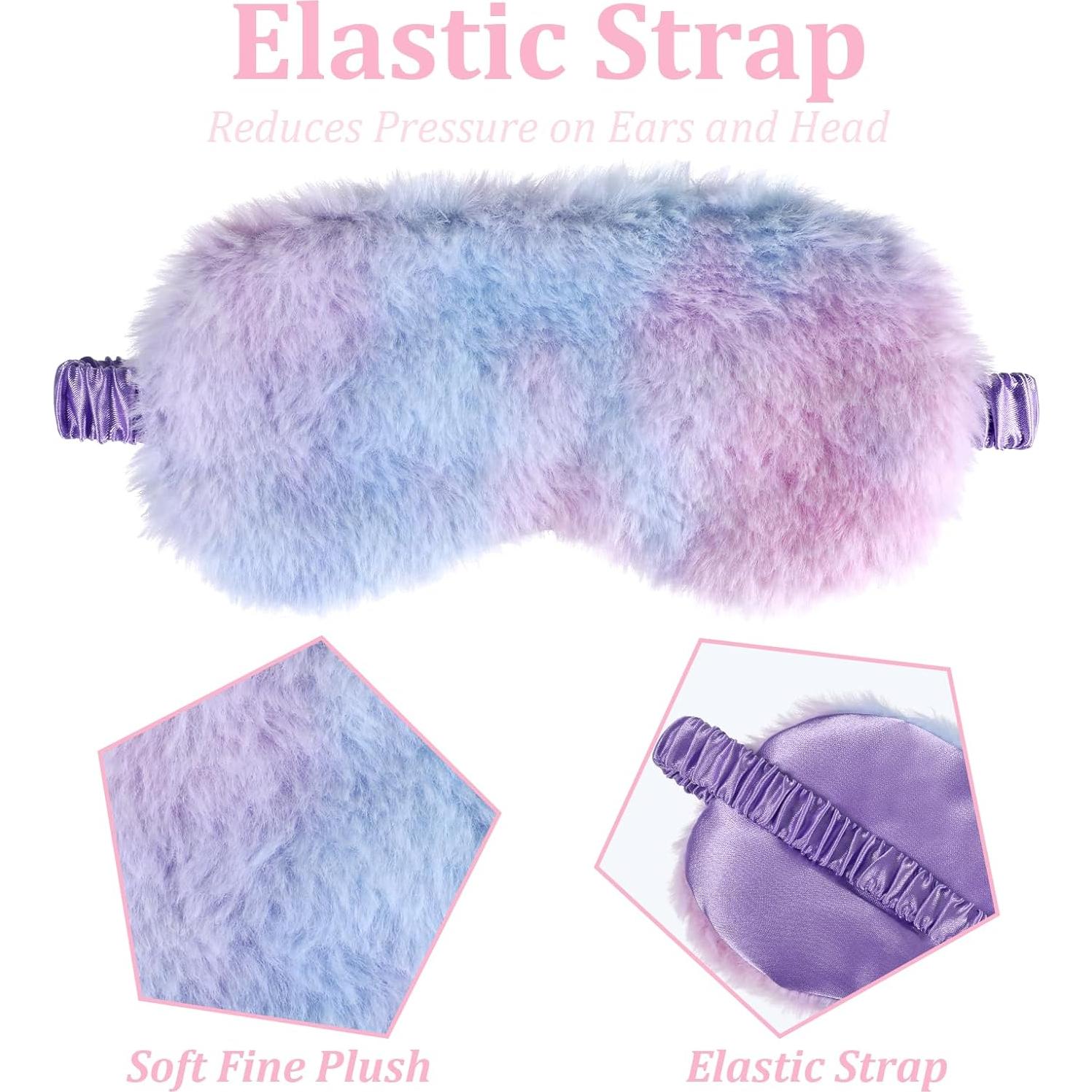 2 Pcs Máscara de Dormir Suave Piriuuo Arcoíris para Niños