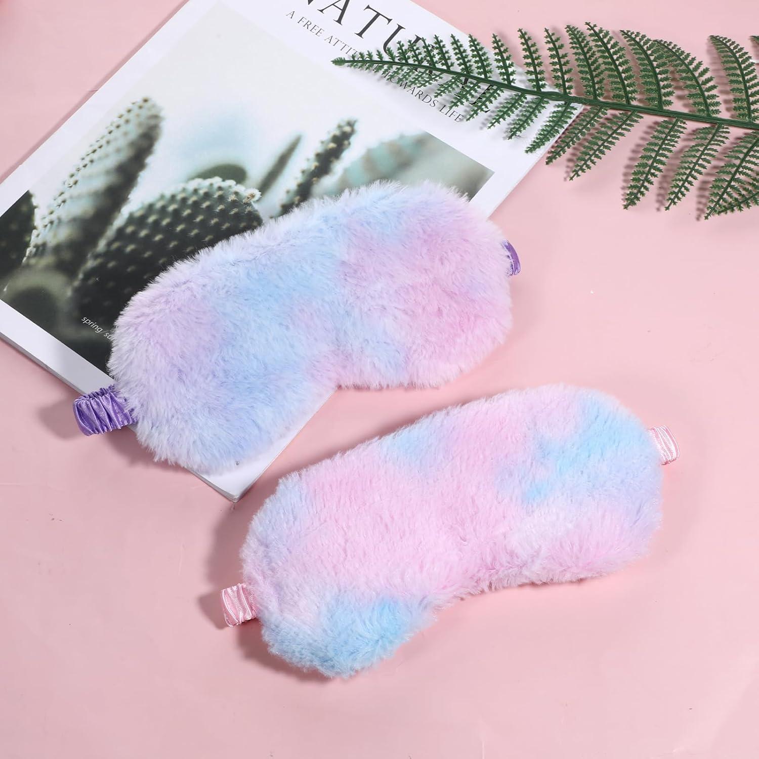 2 Pcs Máscara de Dormir Suave Piriuuo Arcoíris para Niños