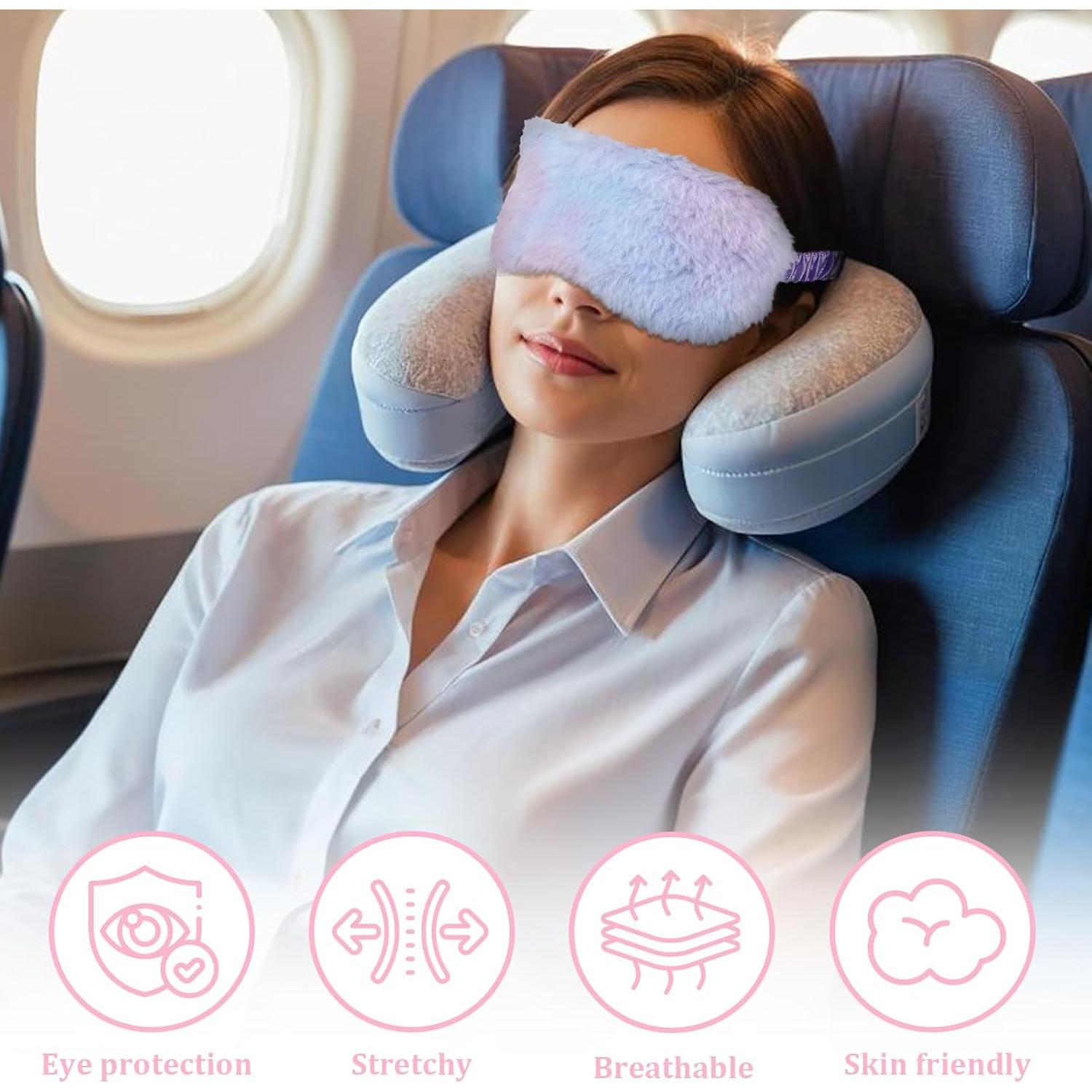 2 Pcs Máscara de Dormir Suave Piriuuo Arcoíris para Niños