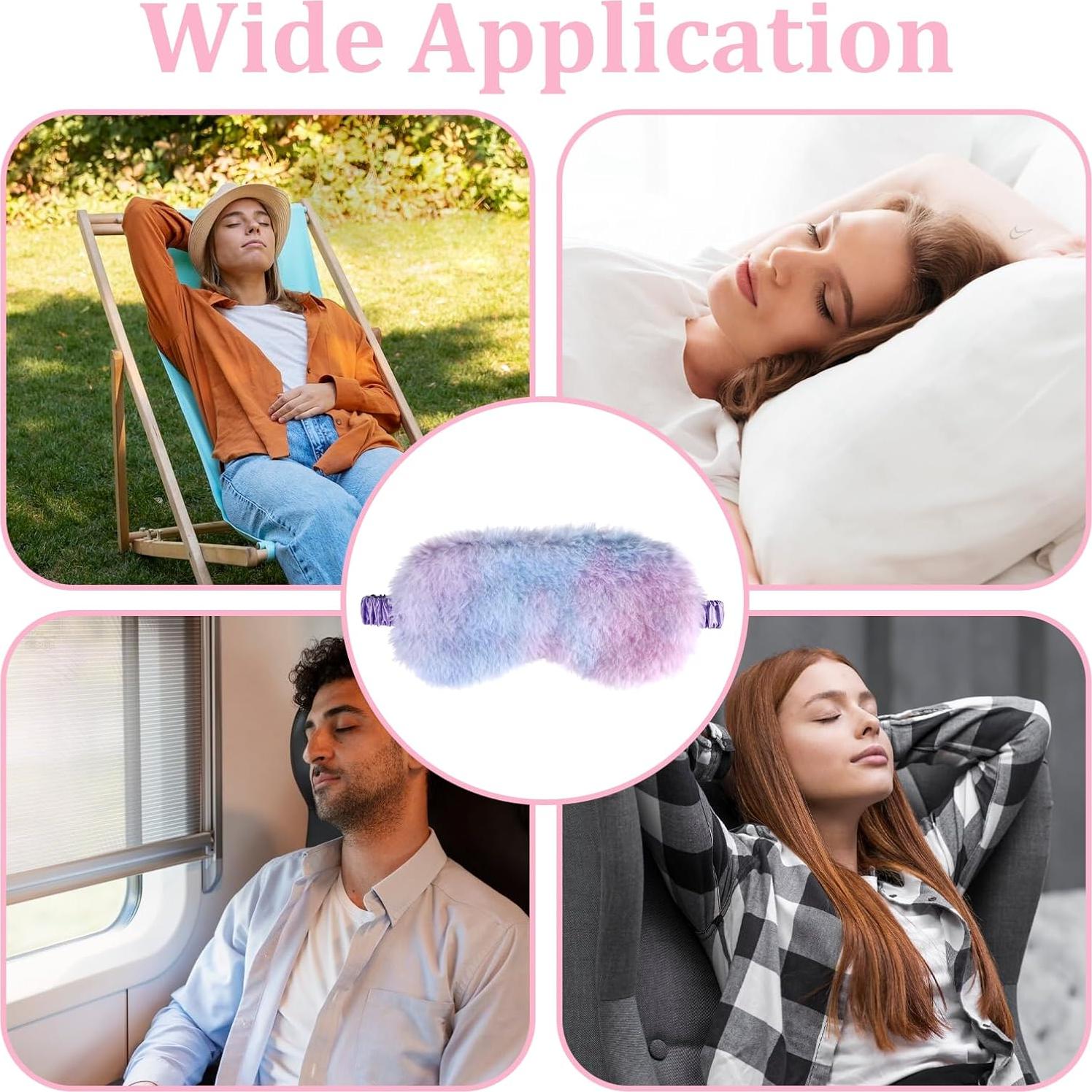 2 Pcs Máscara de Dormir Suave Piriuuo Arcoíris para Niños